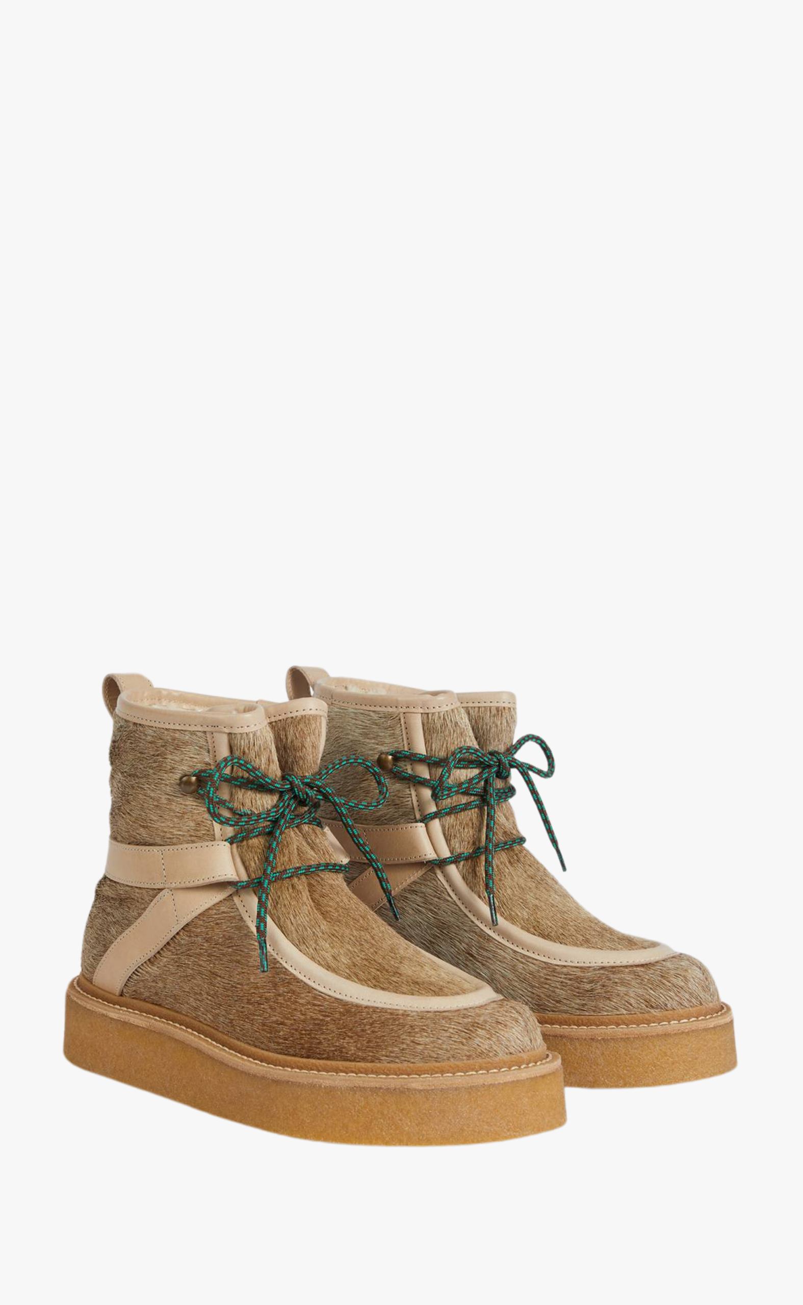 KENZO YUKI PONY BEIGE BOOTS