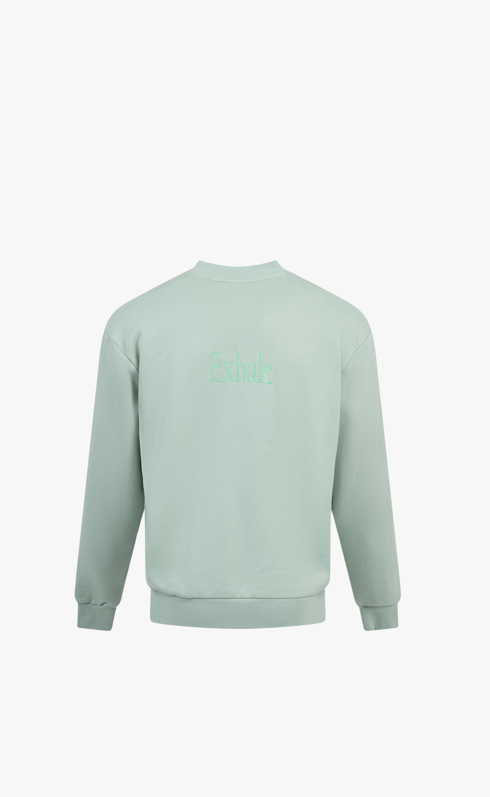 KIND REMINDER FLEECE MOSS CREWNECK