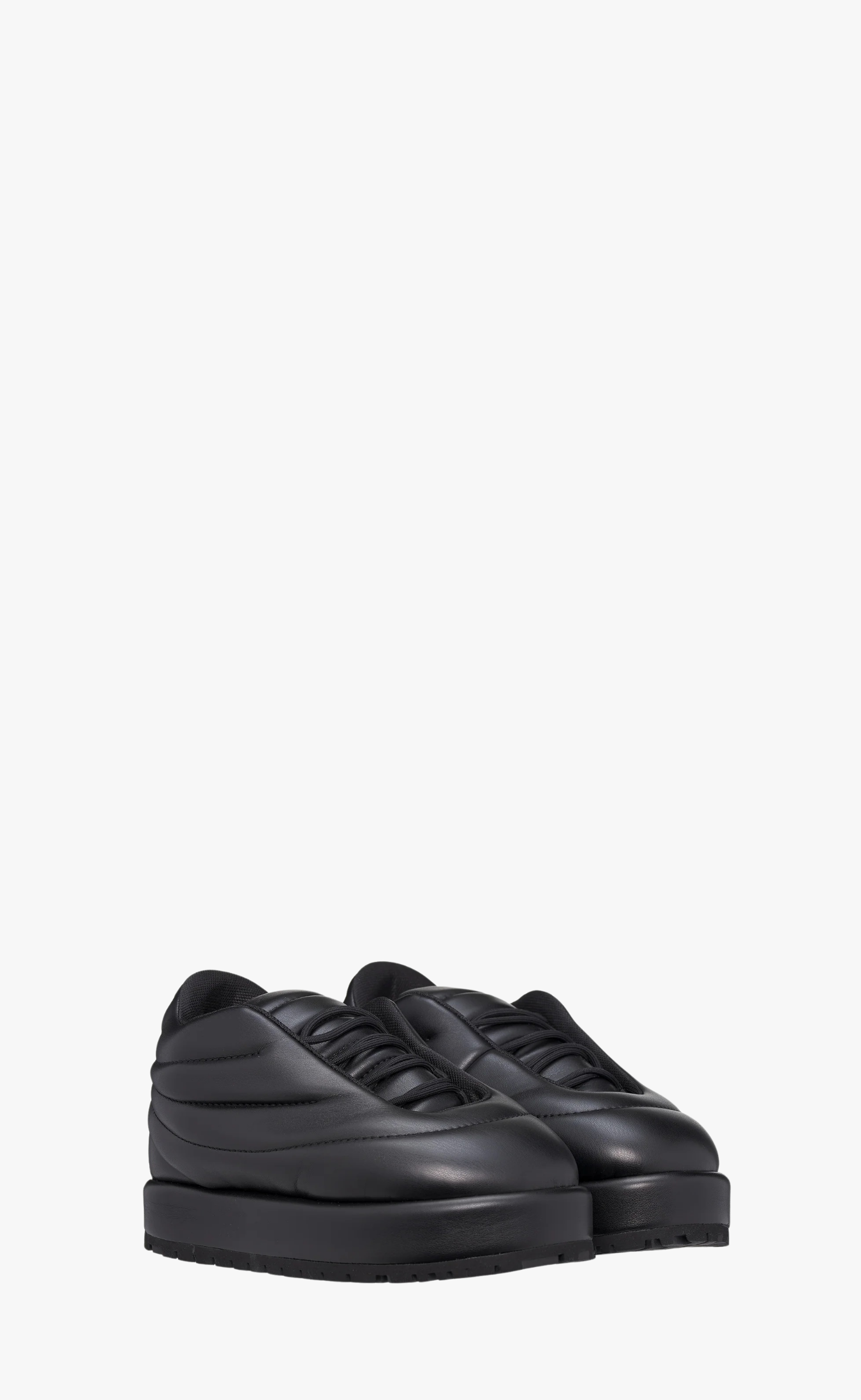 LACE UP EMBROIDERY NUVOLA-PLUTO LEATHER BLACK SNEAKER