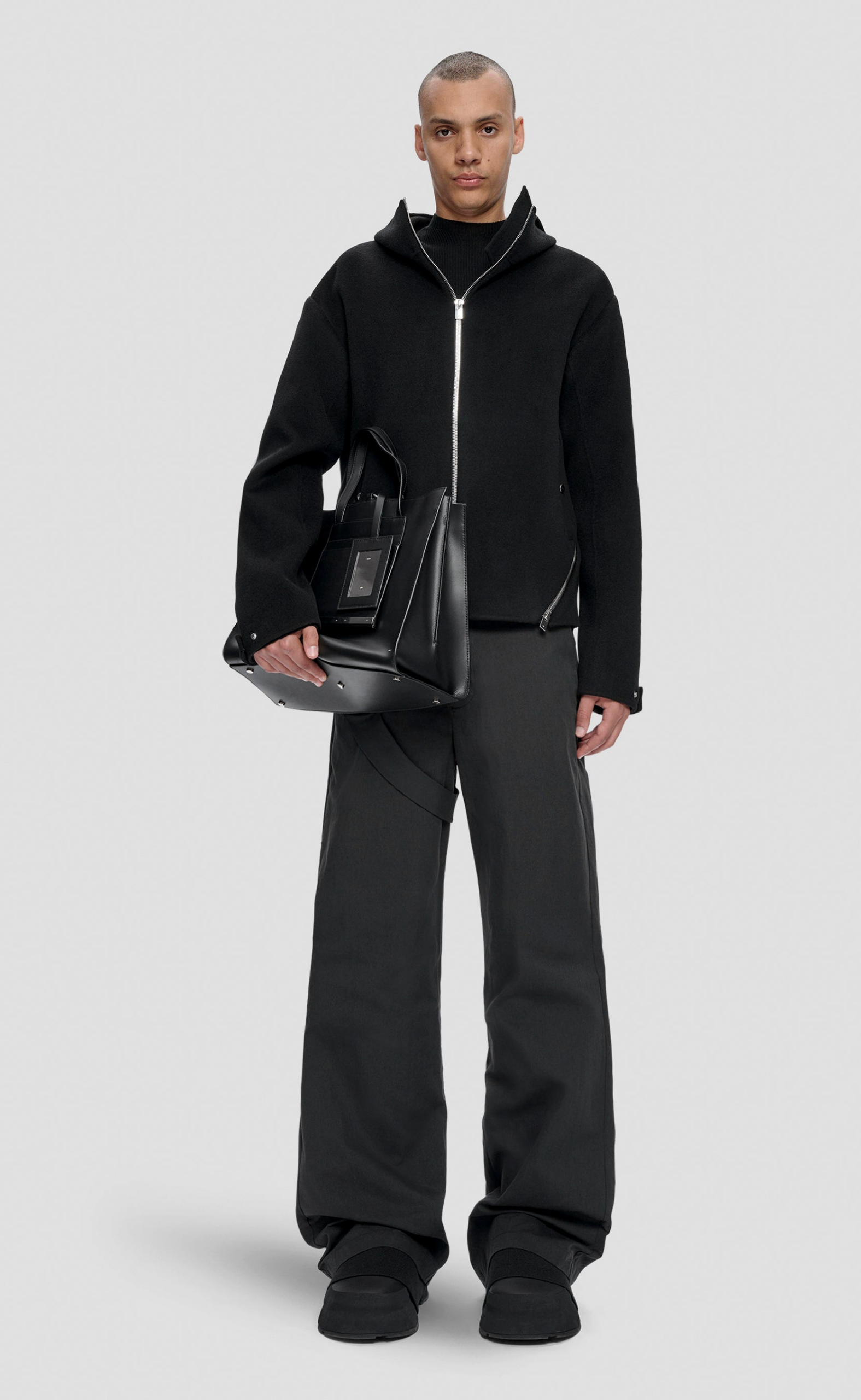 LASING WOOL BLACK JACKET