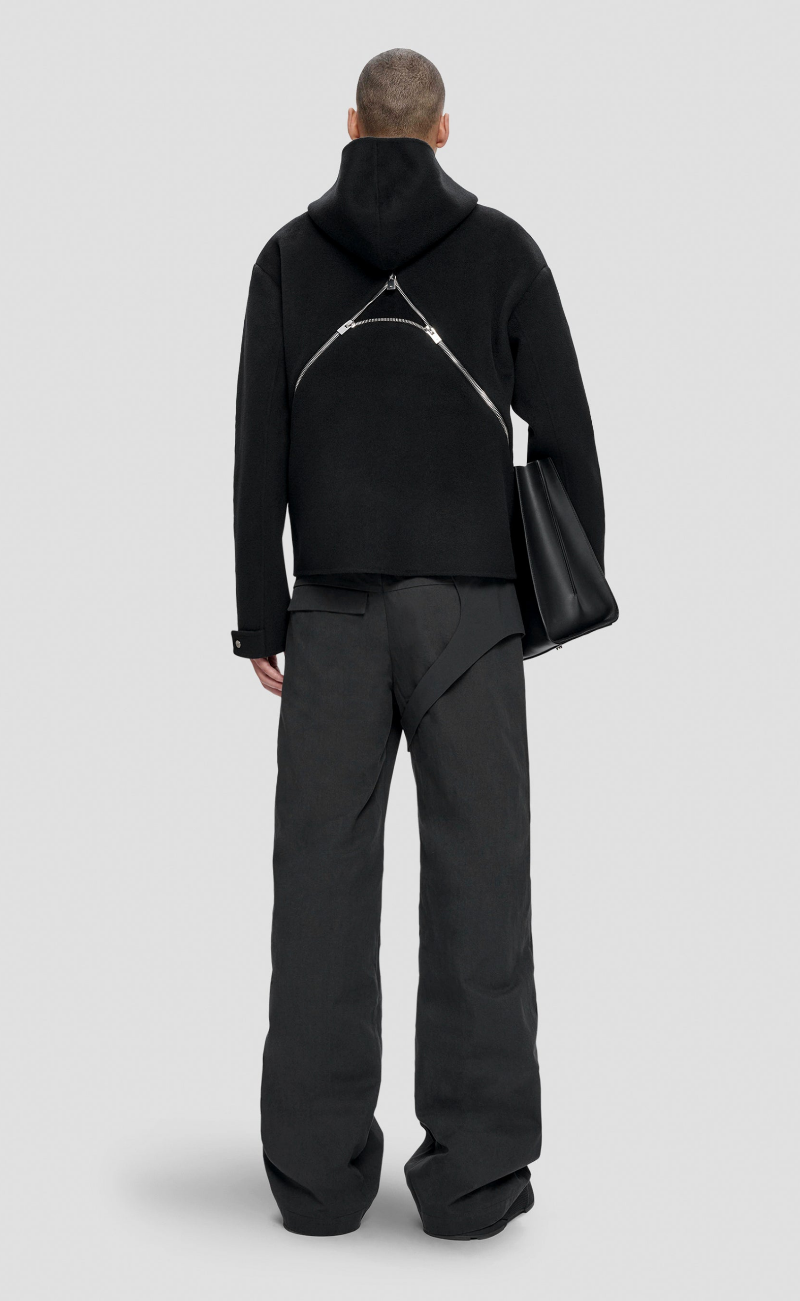 LASING WOOL BLACK JACKET