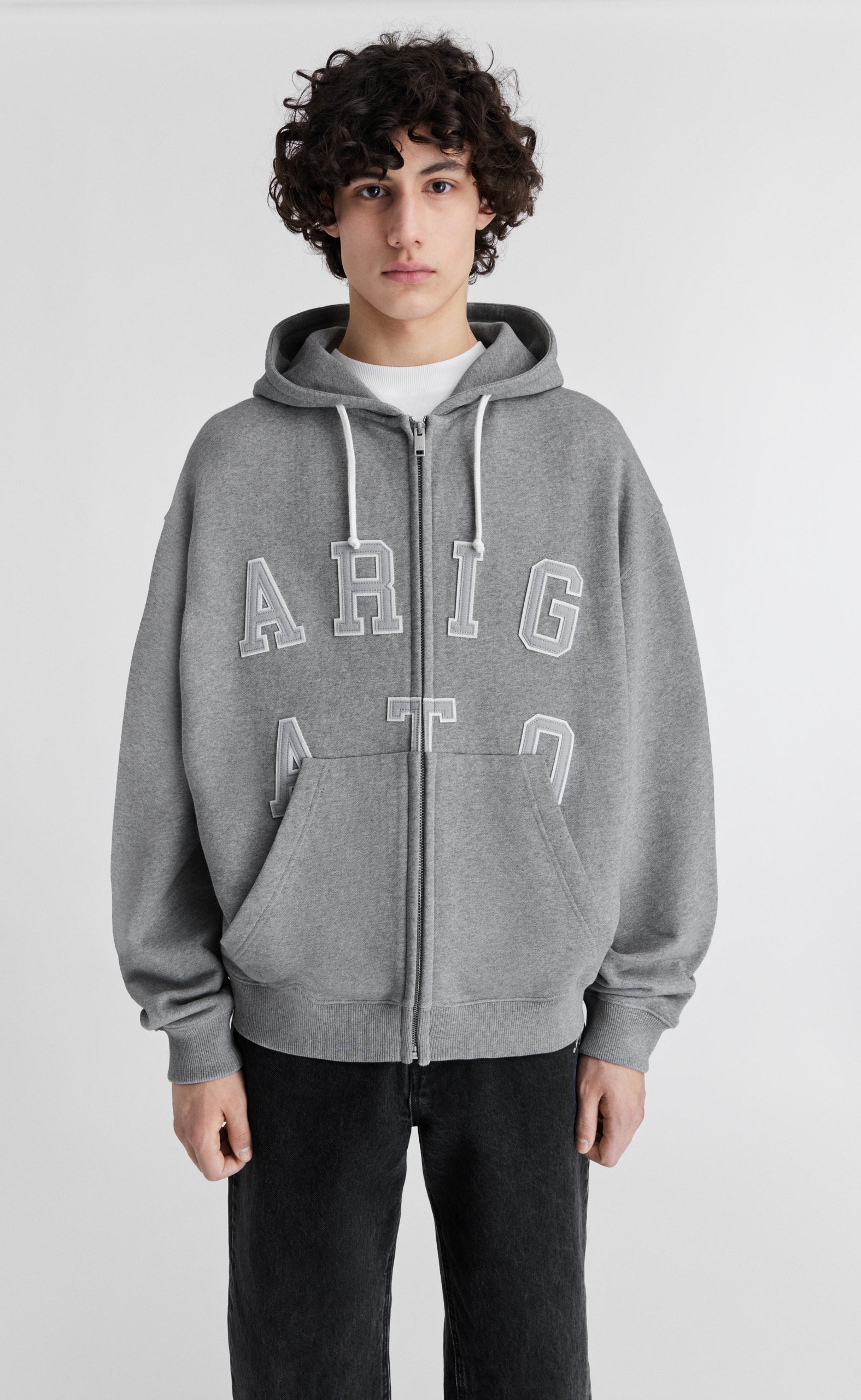 LEGEND ZIP GREY MELANGE HOODIE