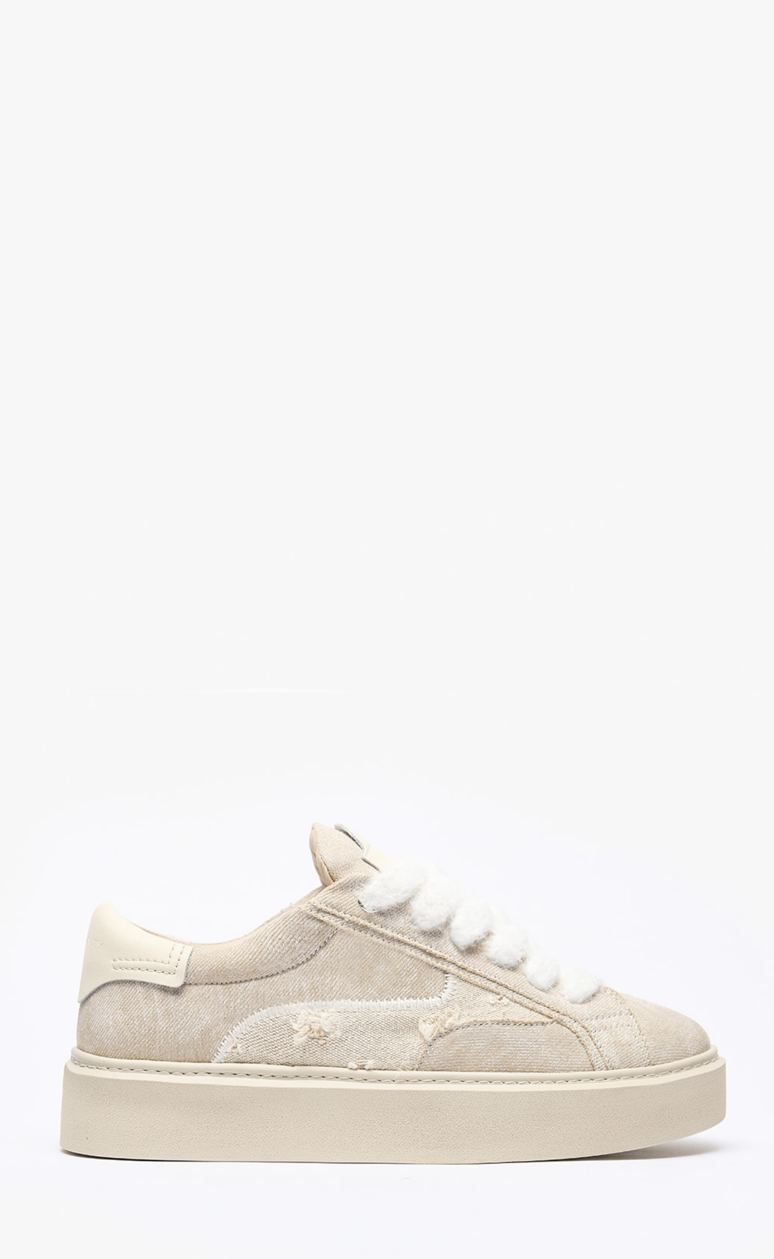 LE PROMENEUR  CREAM SNEAKERS