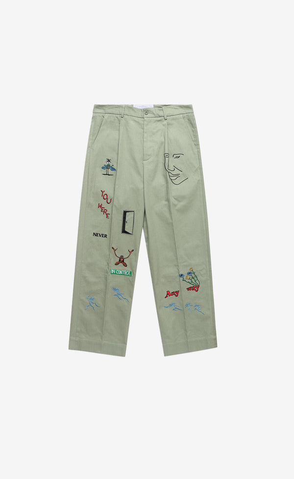 LET GO HERRINGBONE PANTS