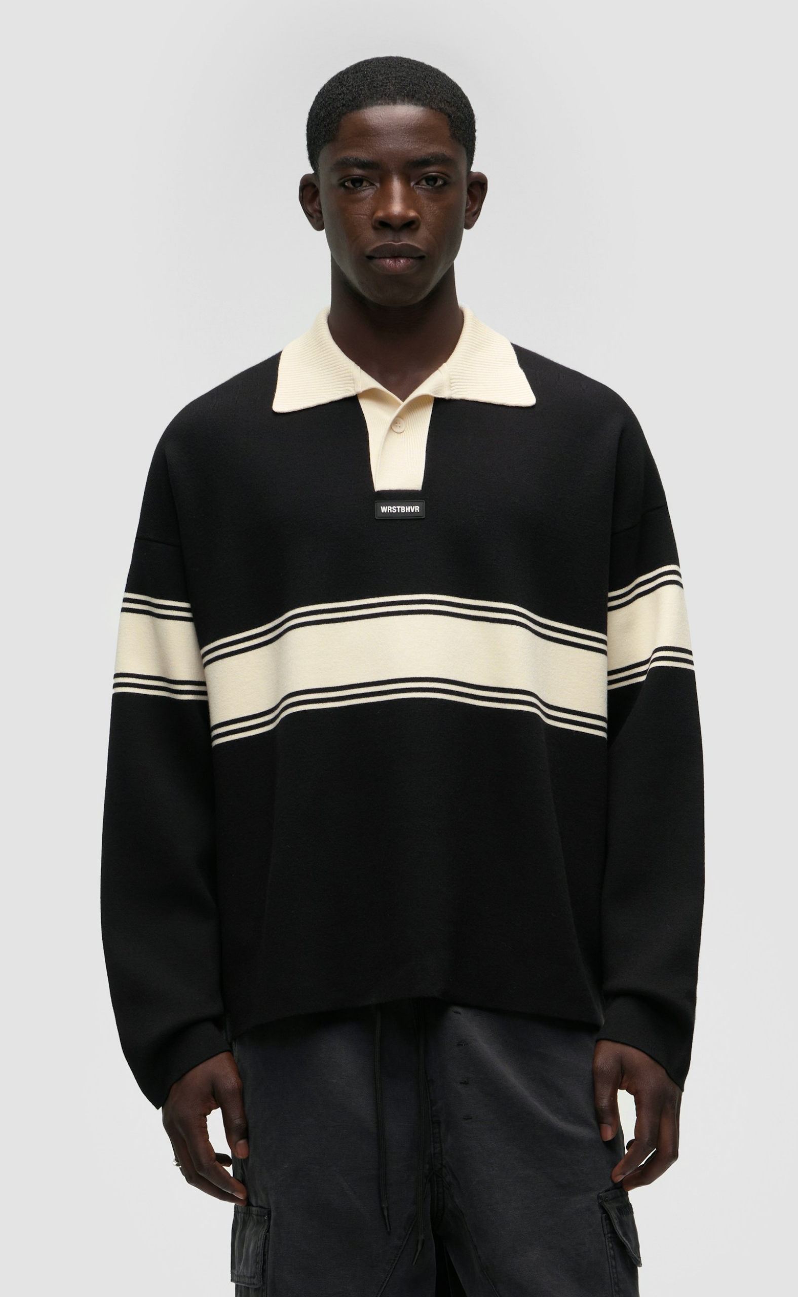 LEV POLO BLACK WHITE LONGSLEEVE