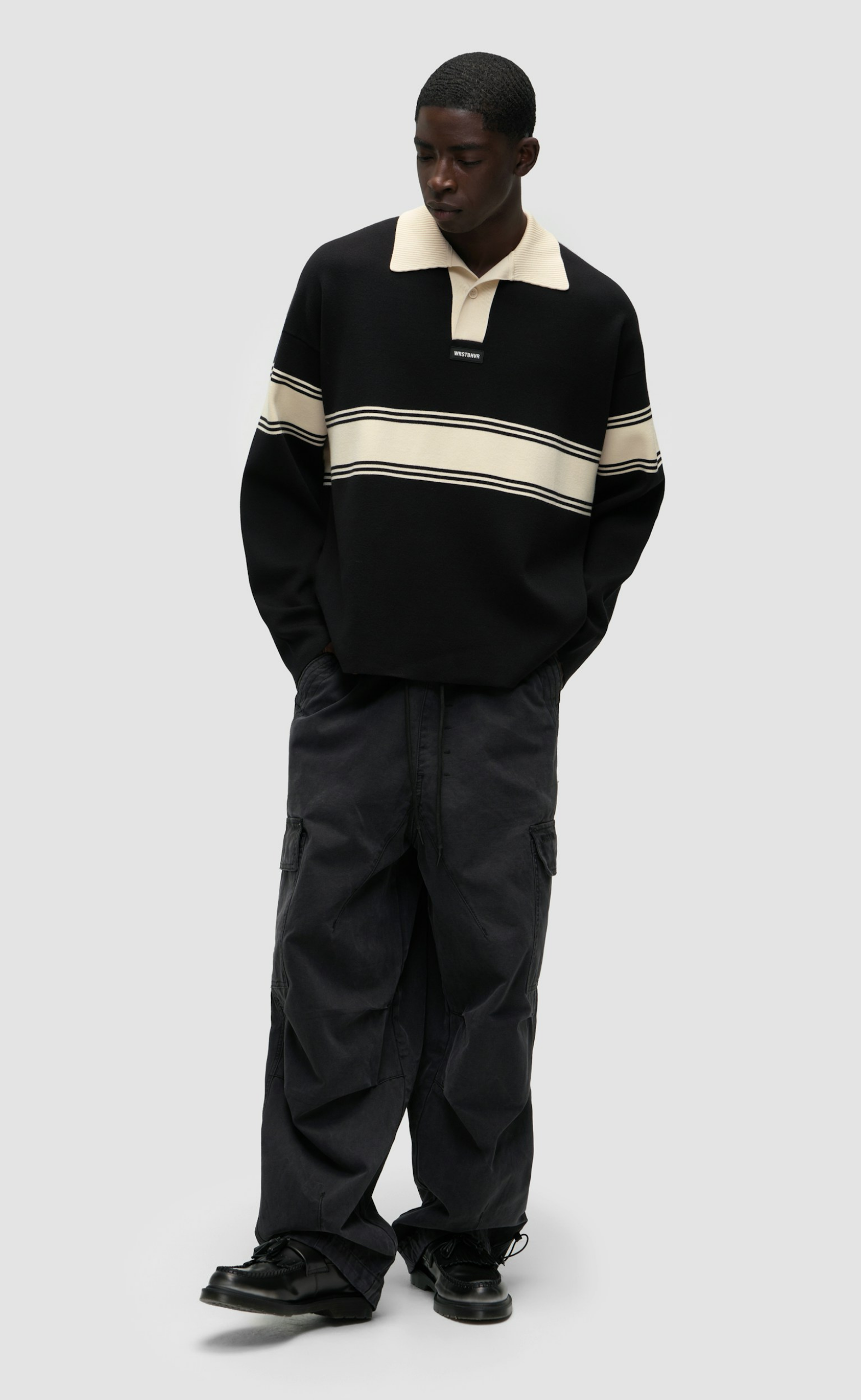 LEV POLO BLACK WHITE LONGSLEEVE