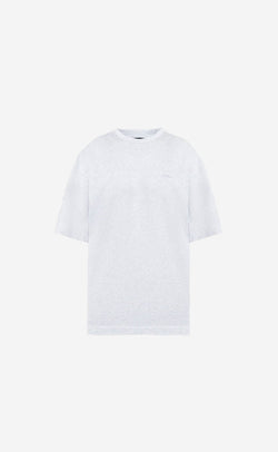 LIGHT GREY SEMI-OVER FIT GRAPHIC T-SHIRTS