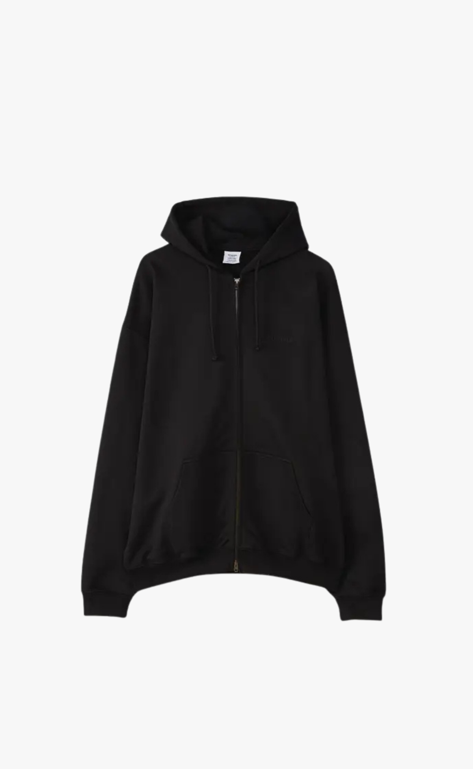 LOGO OVERSIZED BLACK HOODIE