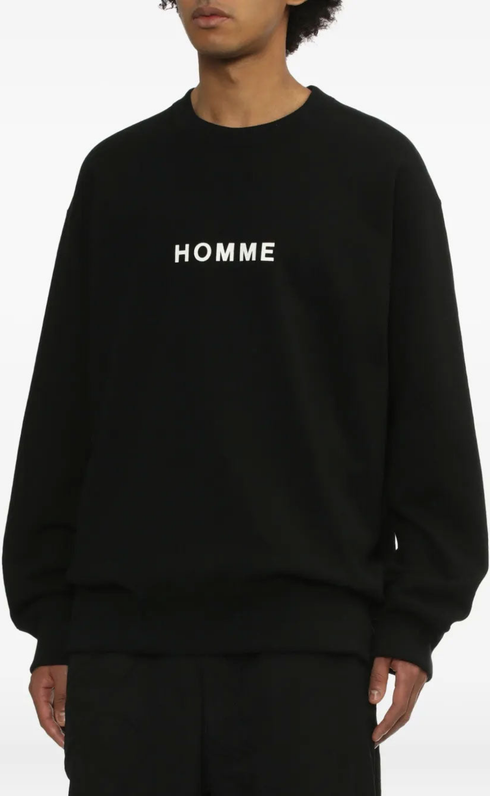  LOGO PRINT BLACK CREWNECK