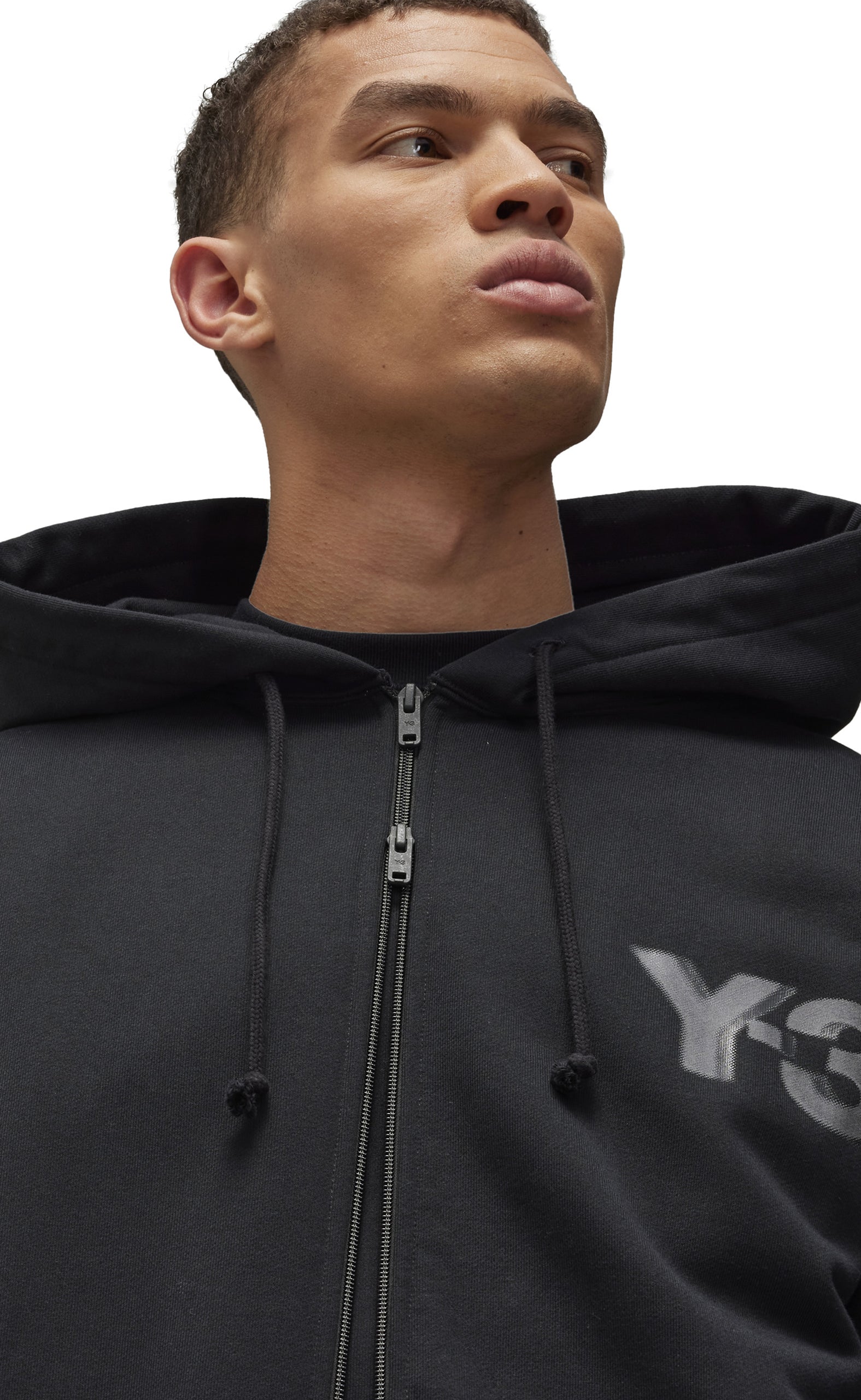 BIG LOGO ZIP BLACK HODDIE