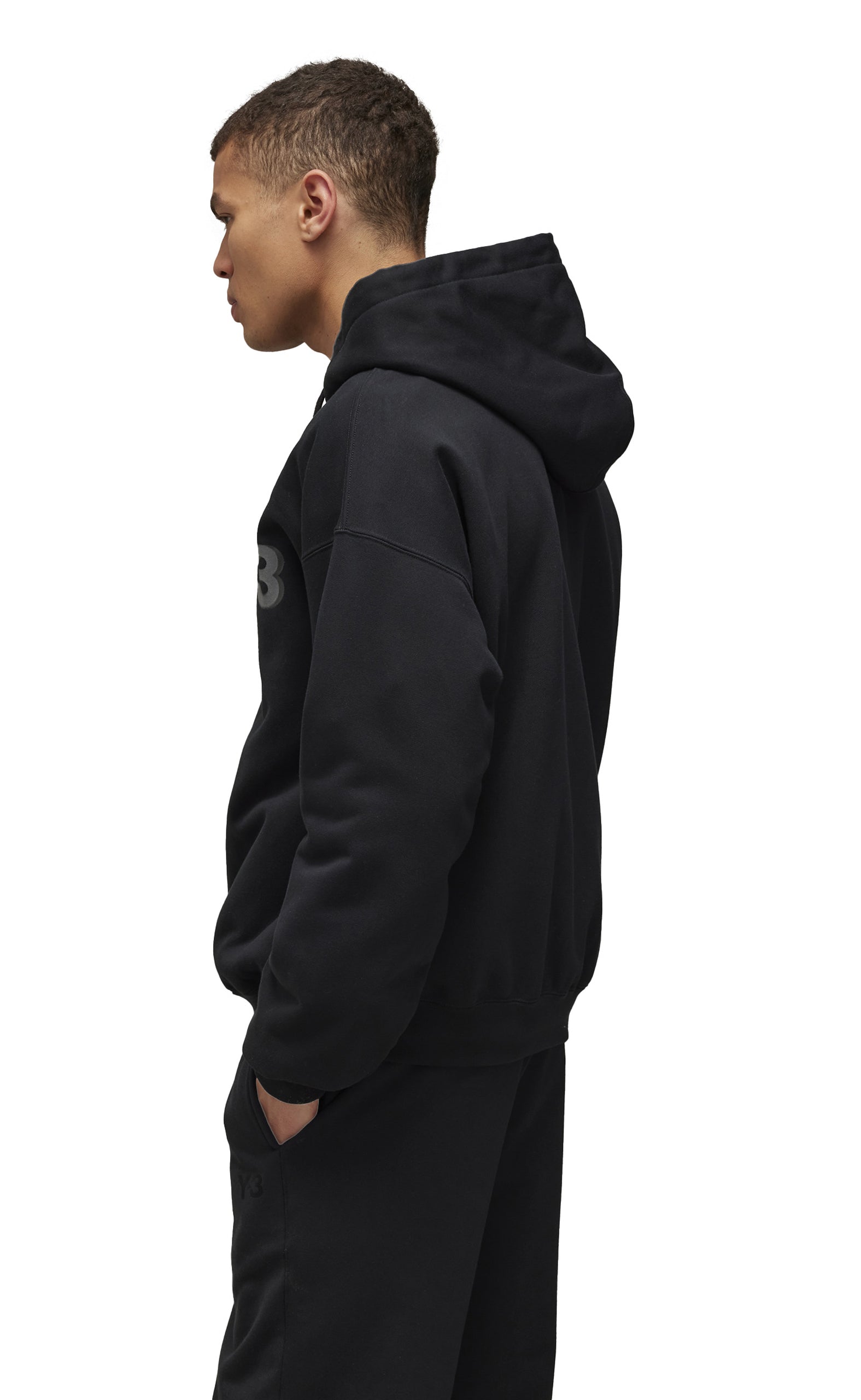 BIG LOGO ZIP BLACK HODDIE