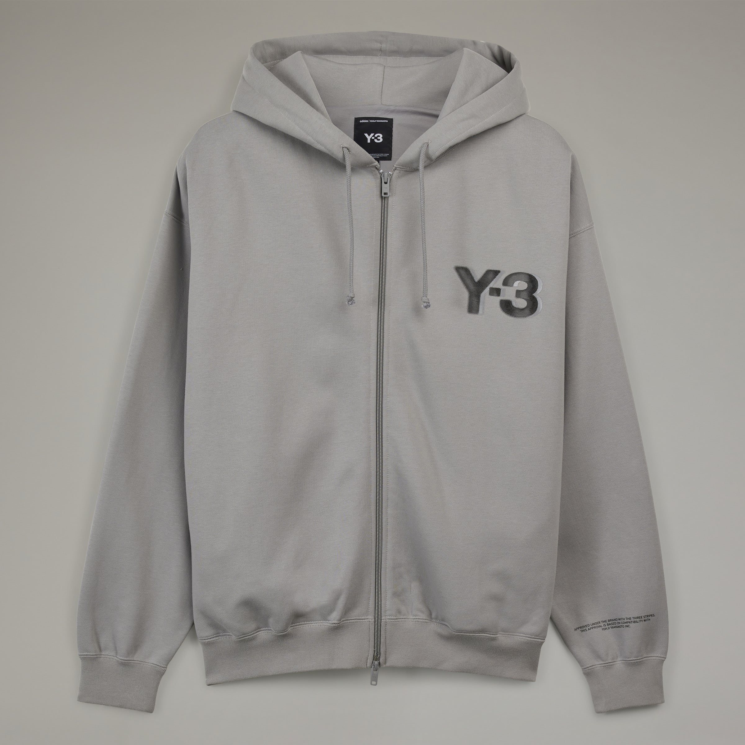 BIG LOGO ZIP GREY HODDIE