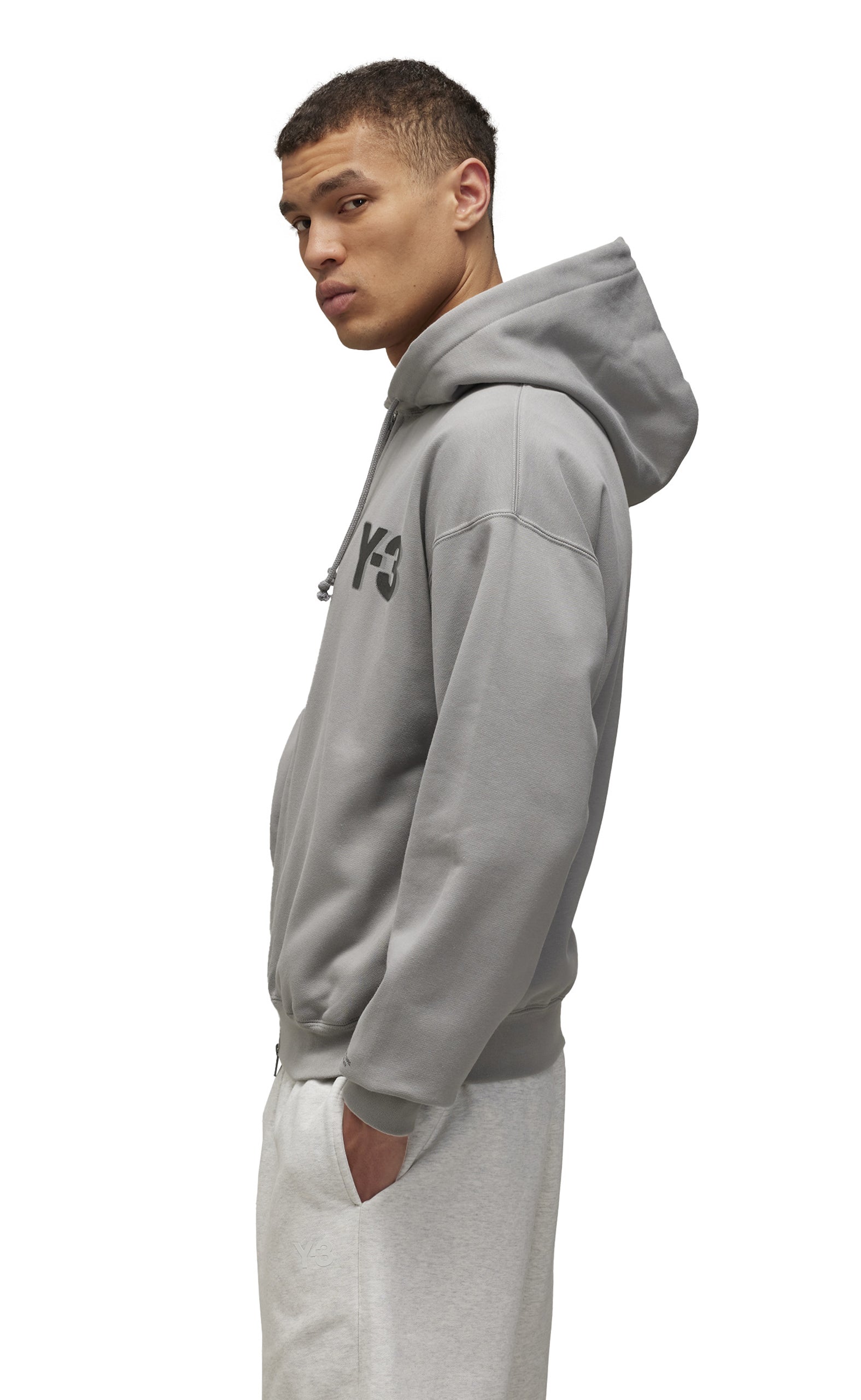 BIG LOGO ZIP GREY HODDIE