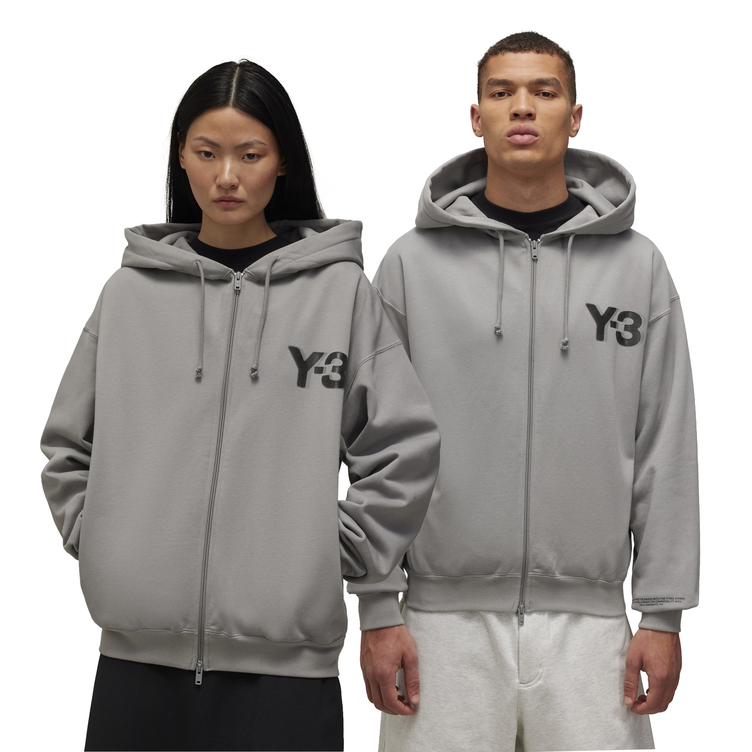 BIG LOGO ZIP GREY HODDIE