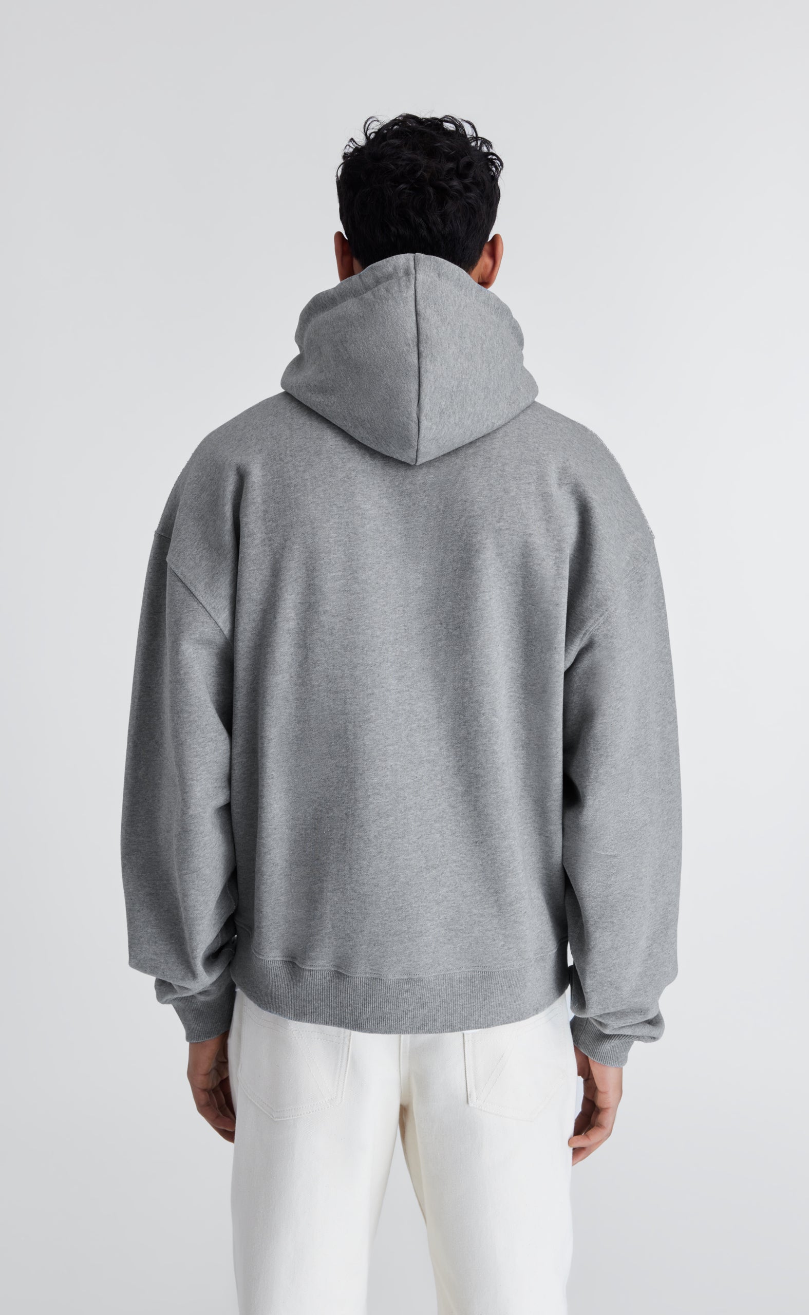 MAINE ZIP GREY MELANGE HOODIE