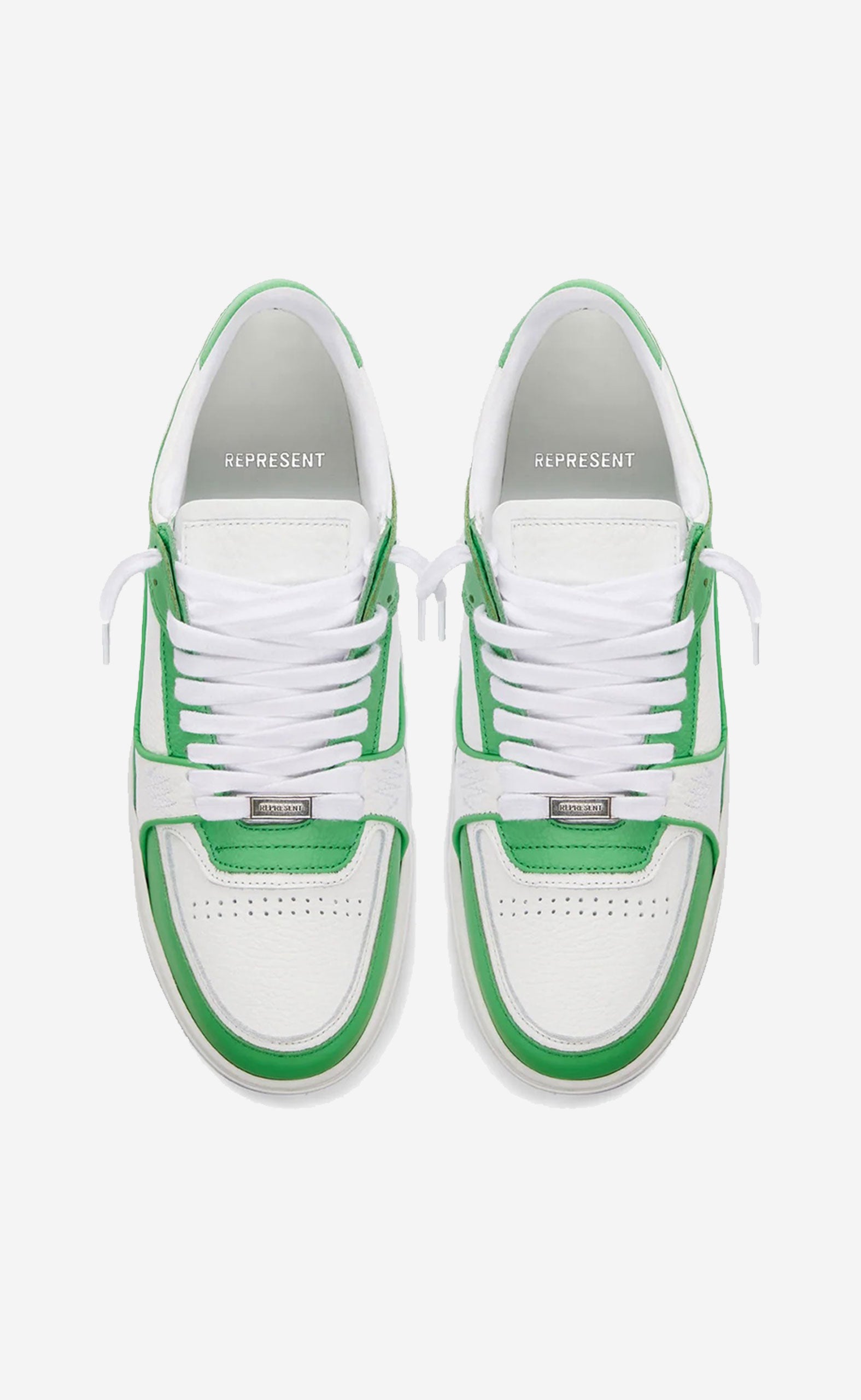 ISLAND GREEN FLAT WHITE APEX SNEAKERS