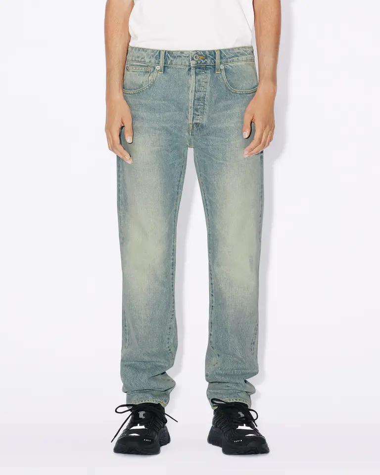 MEDIUM STONE BLUE DENIM MEDIUM STONE BARA SLIM JEANS