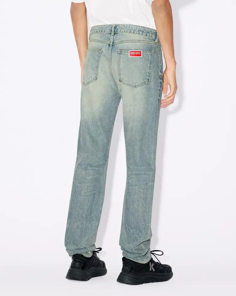 MEDIUM STONE BLUE DENIM MEDIUM STONE BARA SLIM JEANS