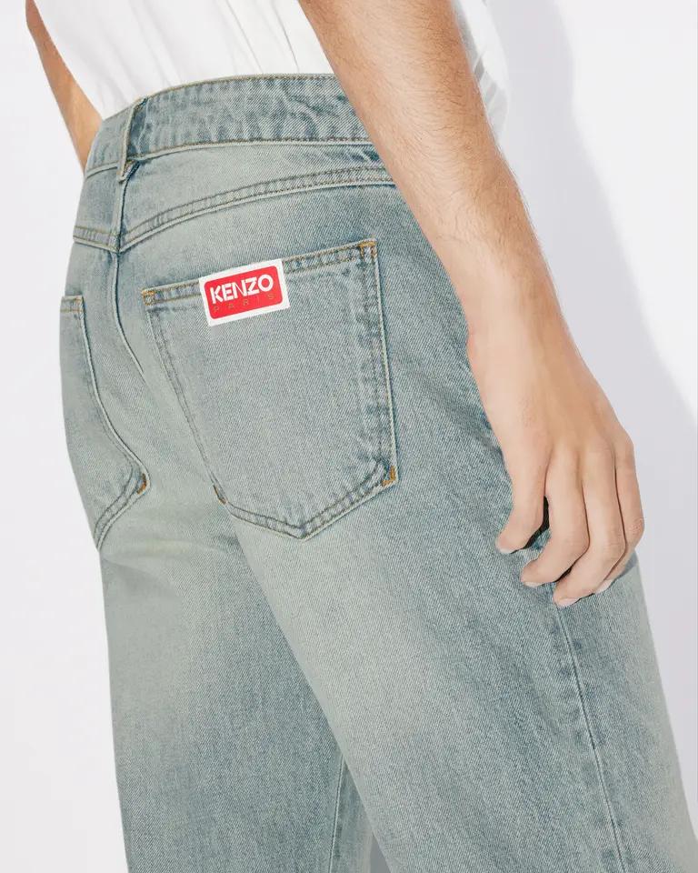 MEDIUM STONE BLUE DENIM MEDIUM STONE BARA SLIM JEANS