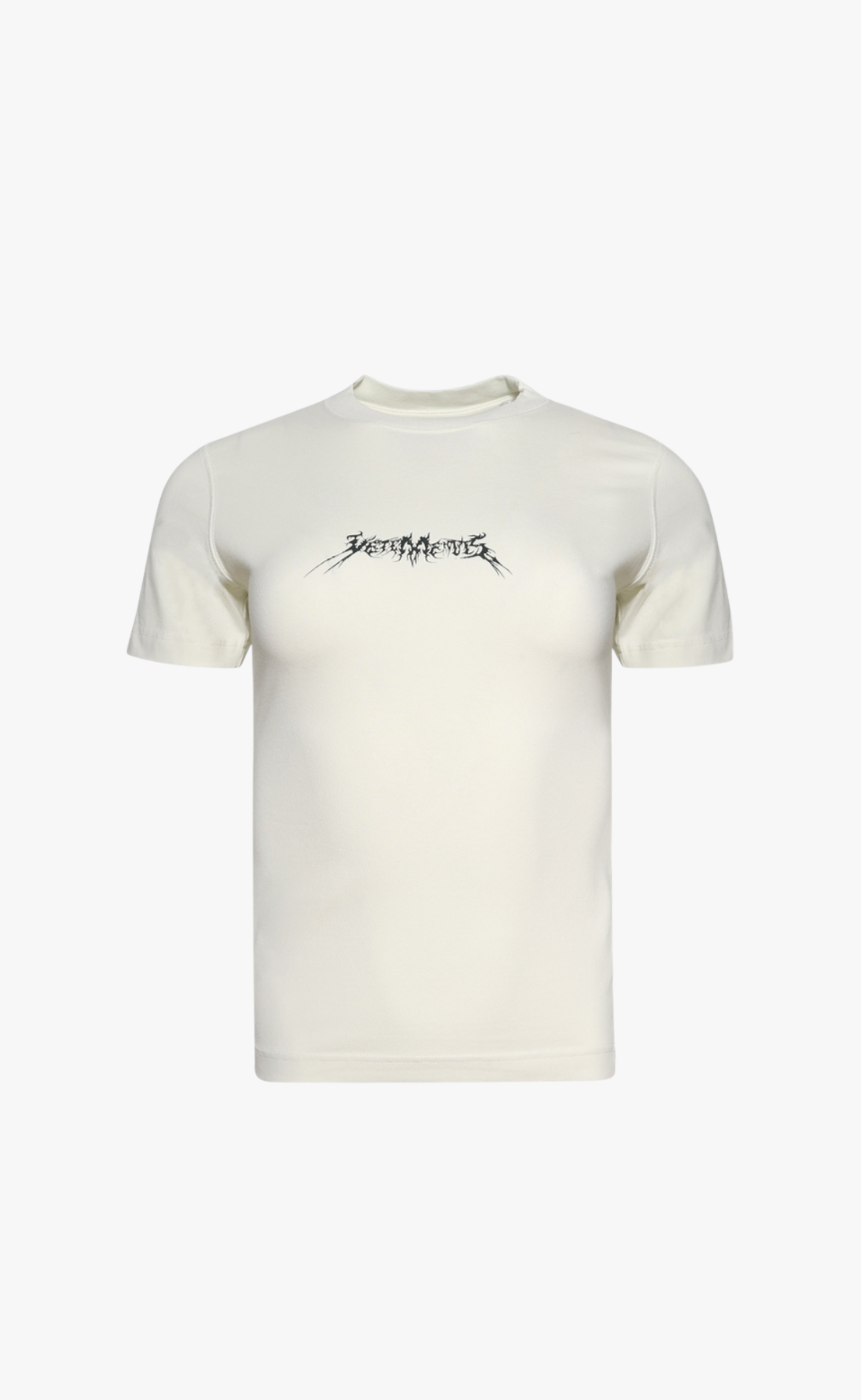 METAL LOGO FITTED WOMEN ICE WHITE T-SHIRT