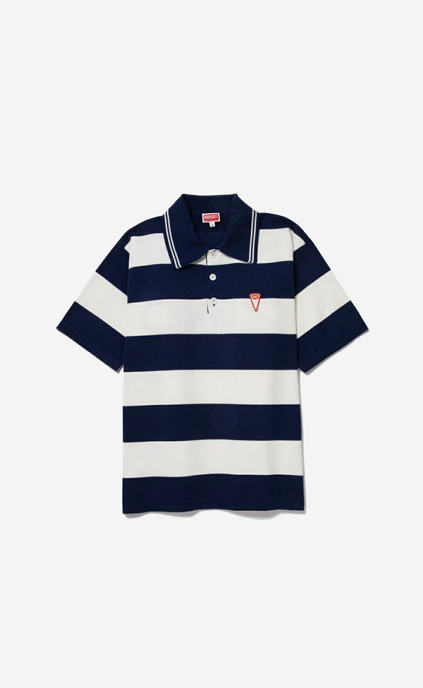 MIDNIGHT BLUE NAUTICAL GRAPHIC POLO