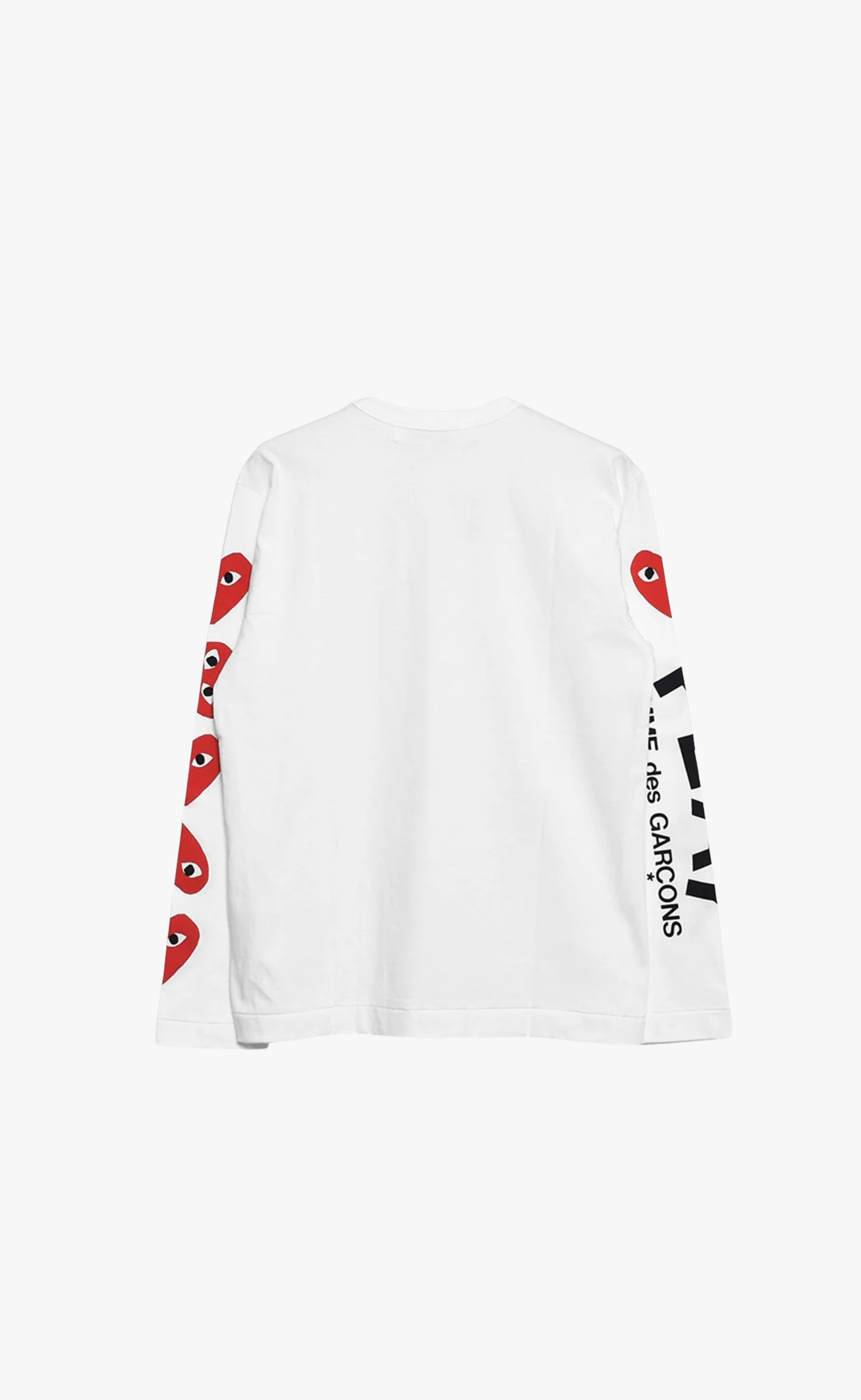 MULTI HART PLAY LOGO PRINT WHITE LONGSLEEVE