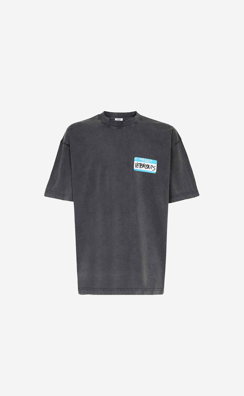 MY NAME IS VETEMENTS FADED T-SHIRT BLACK