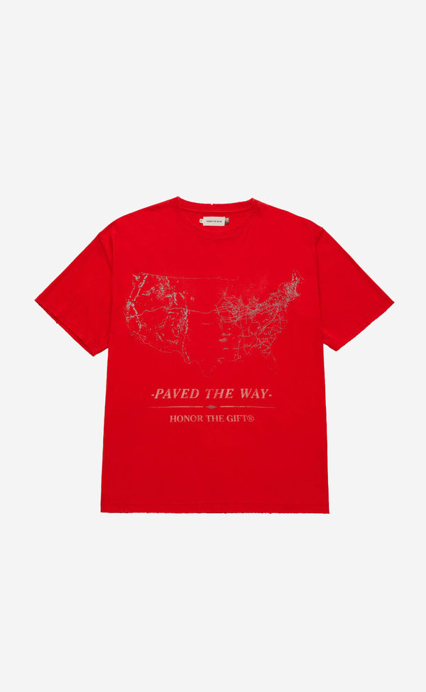 ORANGE PAVE THE WAY SS TEE T-SHIRT