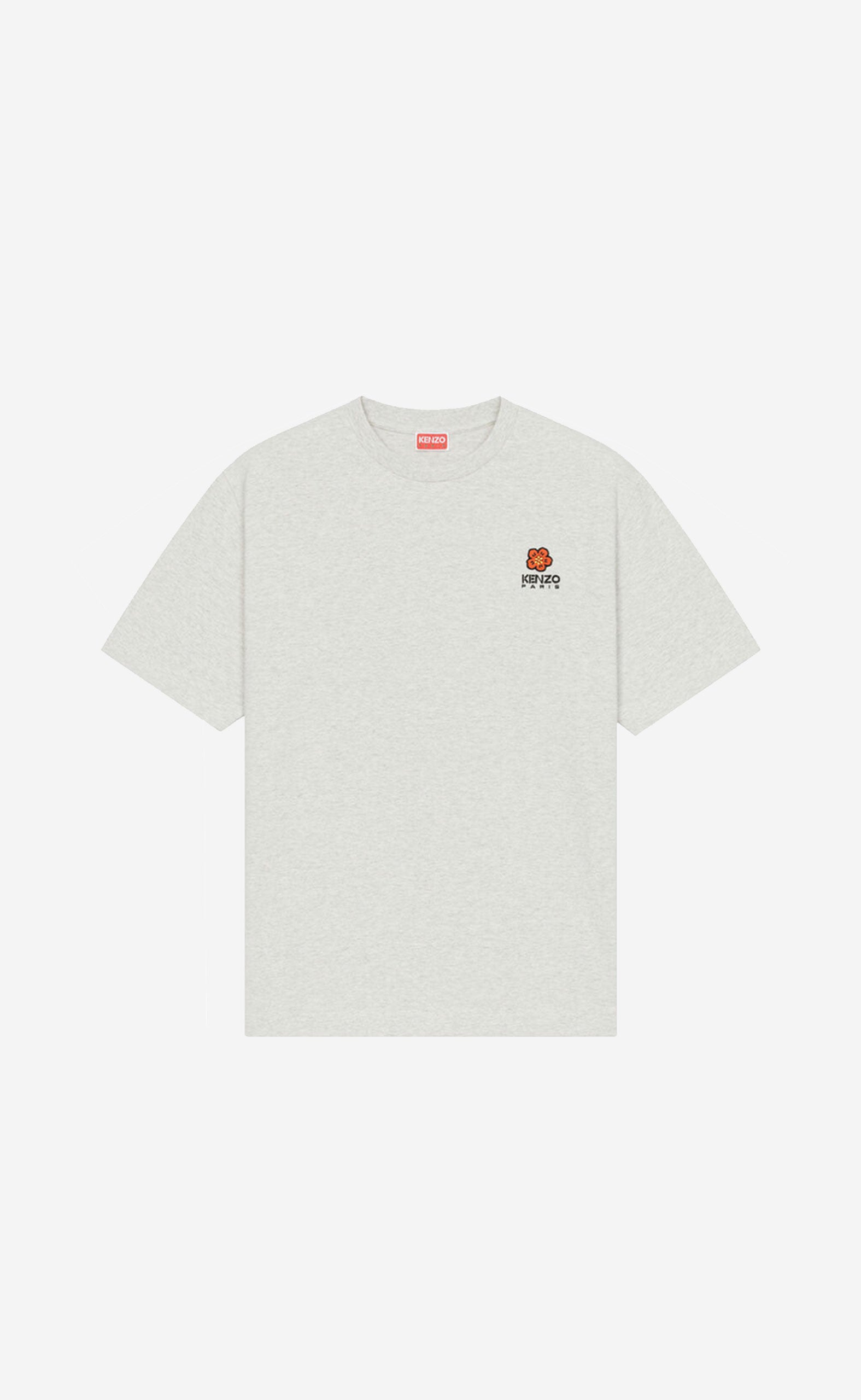 PALE GREY BOKE FLOWER CREST T-SHIRT