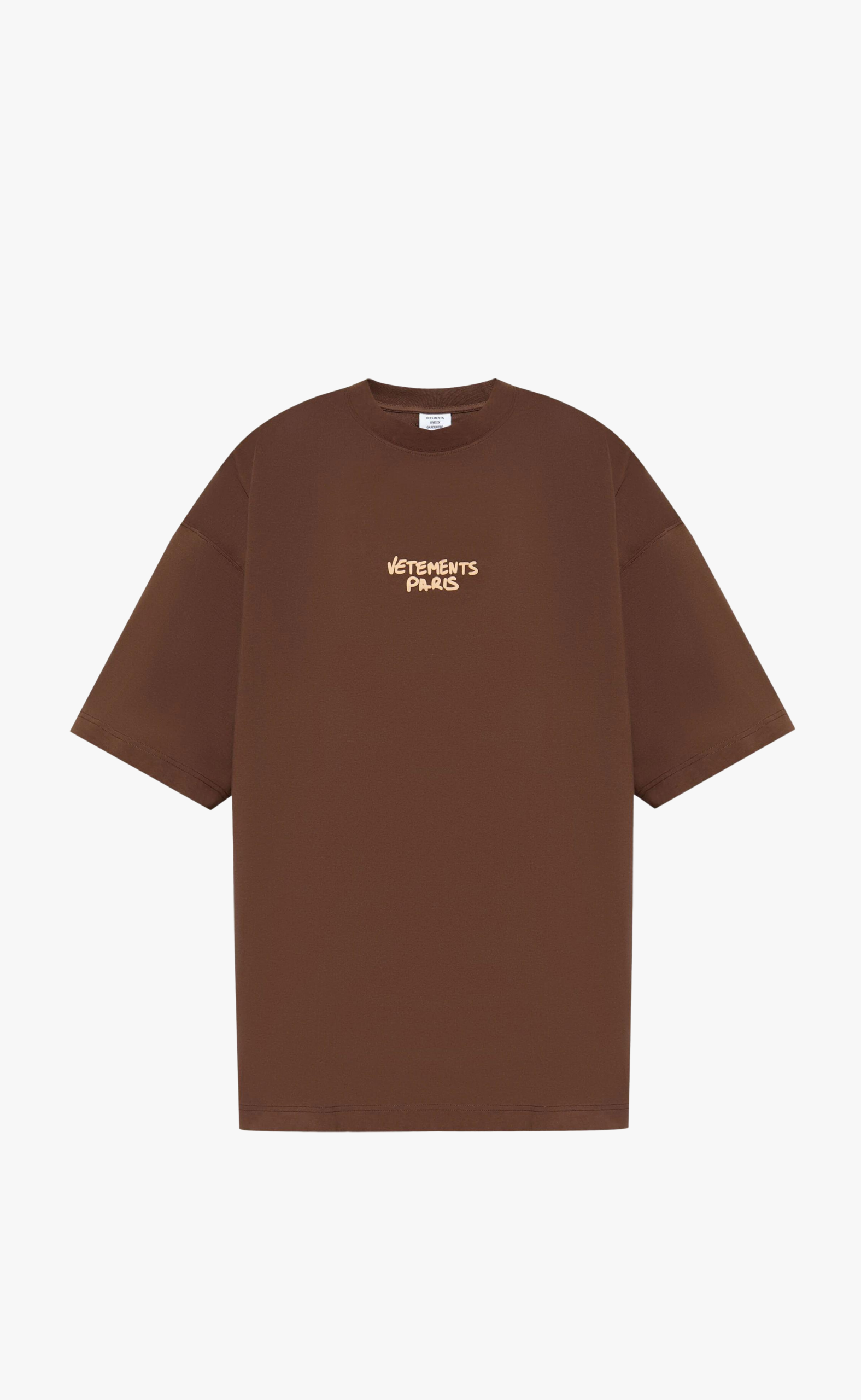 PARIS LOGO BROWN T-SHIRT