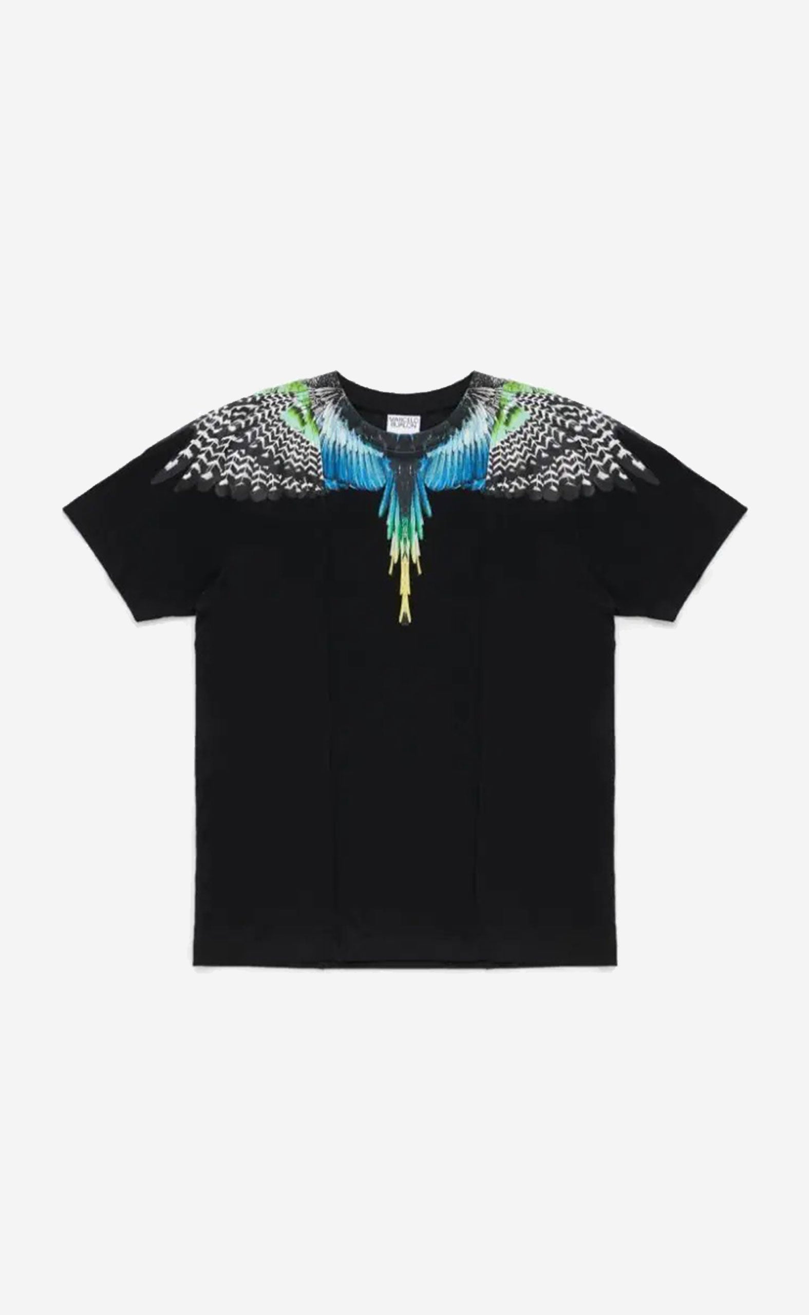 PATCHWORK WINGS REGULAR TEE BLACK GREY