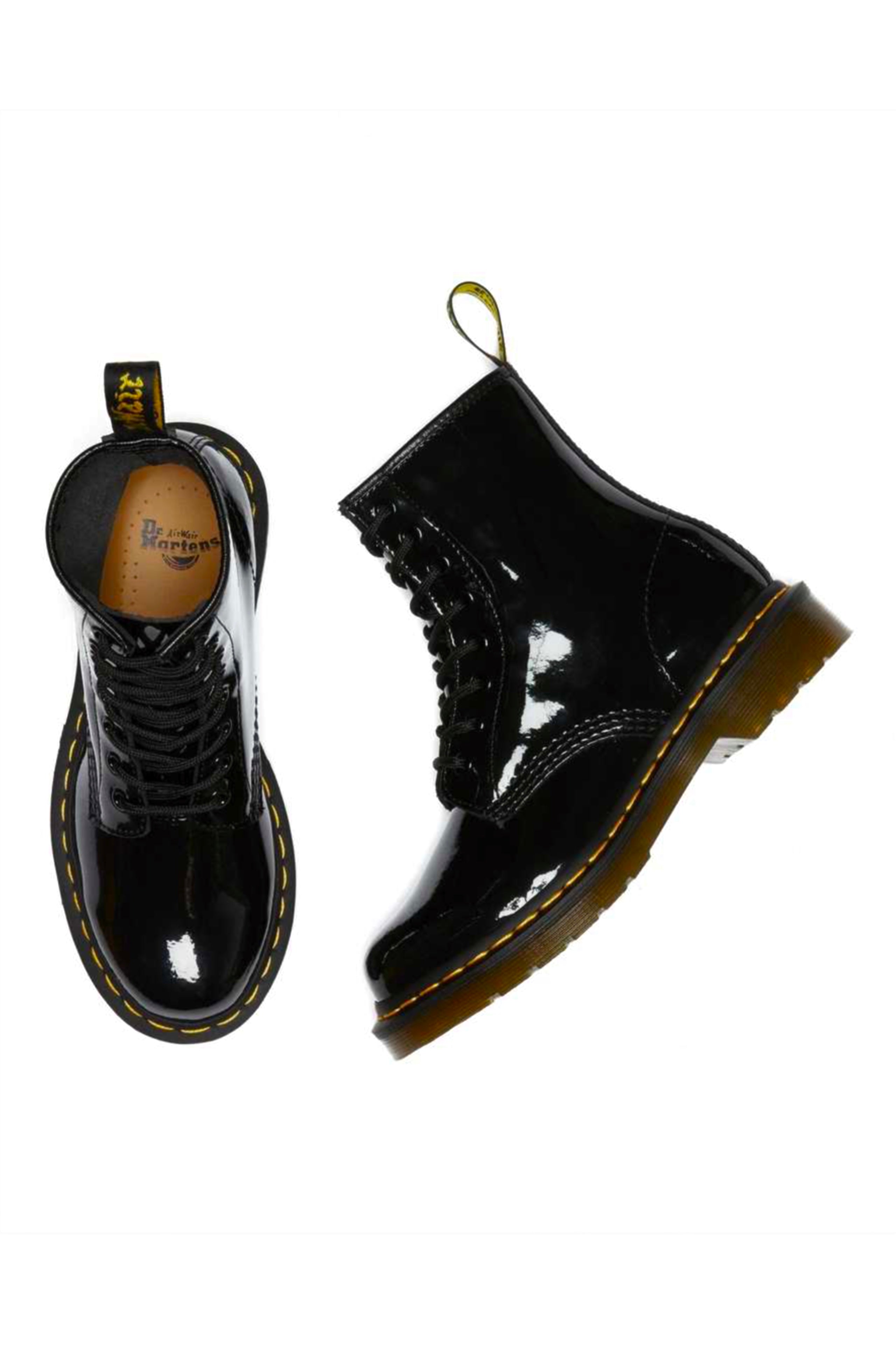 1460 W  8 Eye Boot Black Patent Lamper