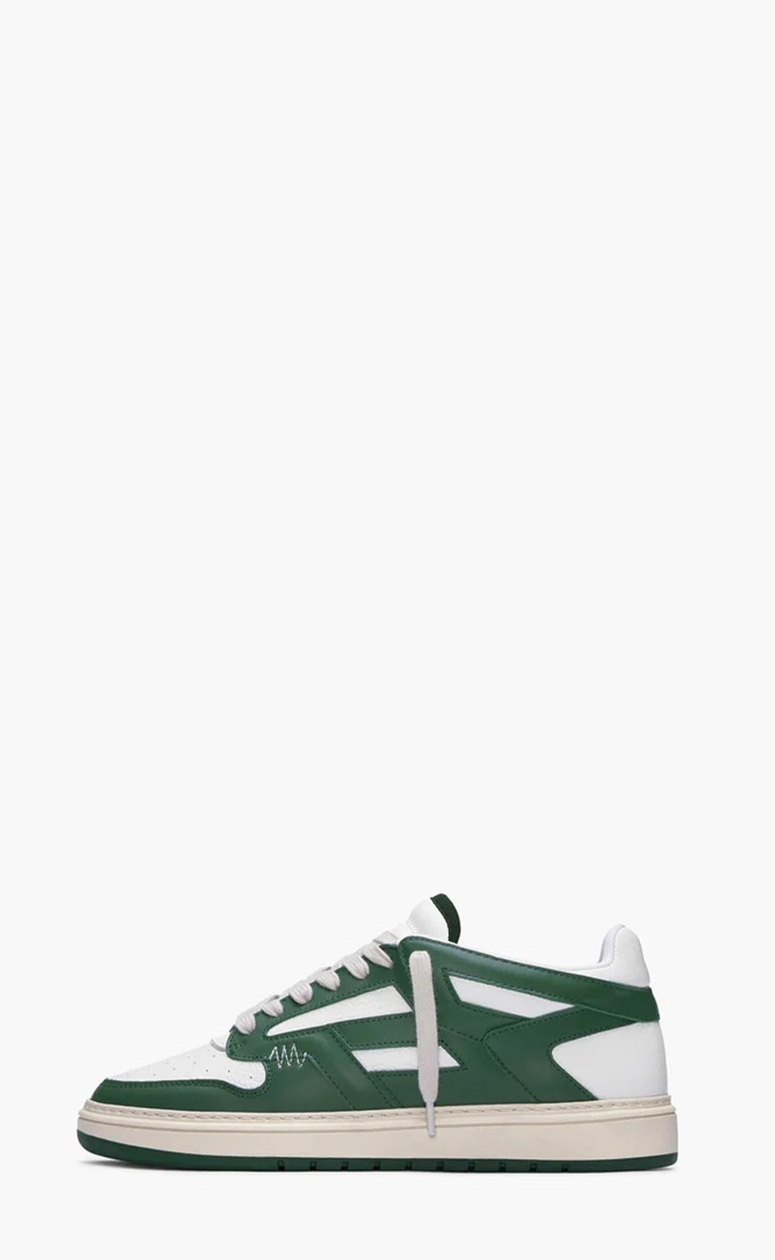 RACING GREEN FLAT WHITE REPTOR LOW