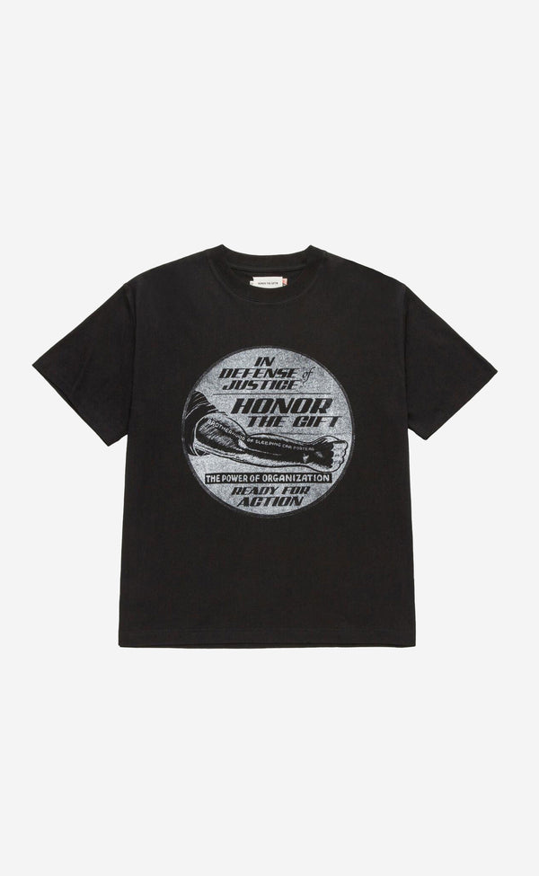 BLACK READY FOR ACTION  SS TEE T-SHIRT