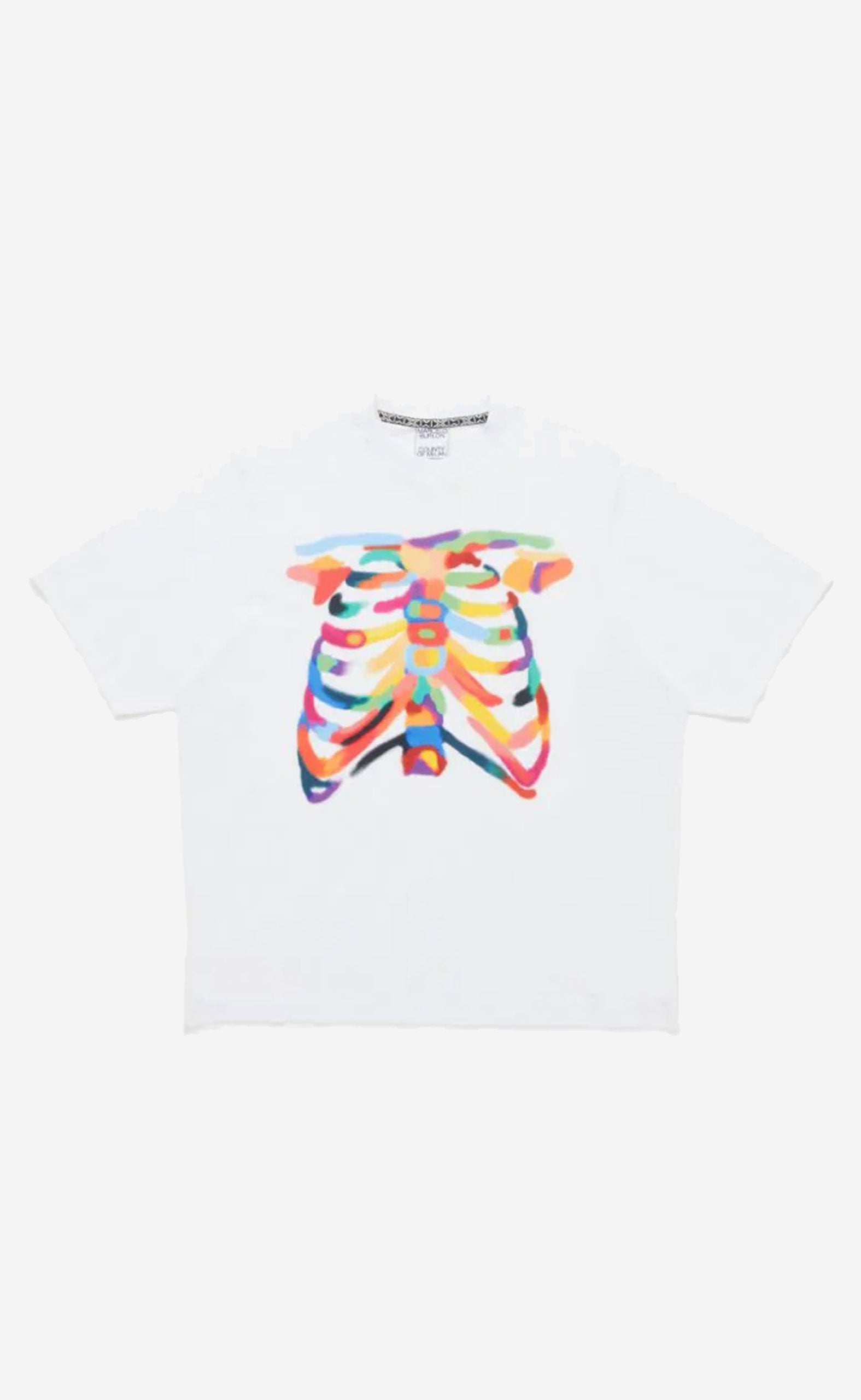 RIB CAGE OVER T-SHIRT WHITE MULTICOLOR