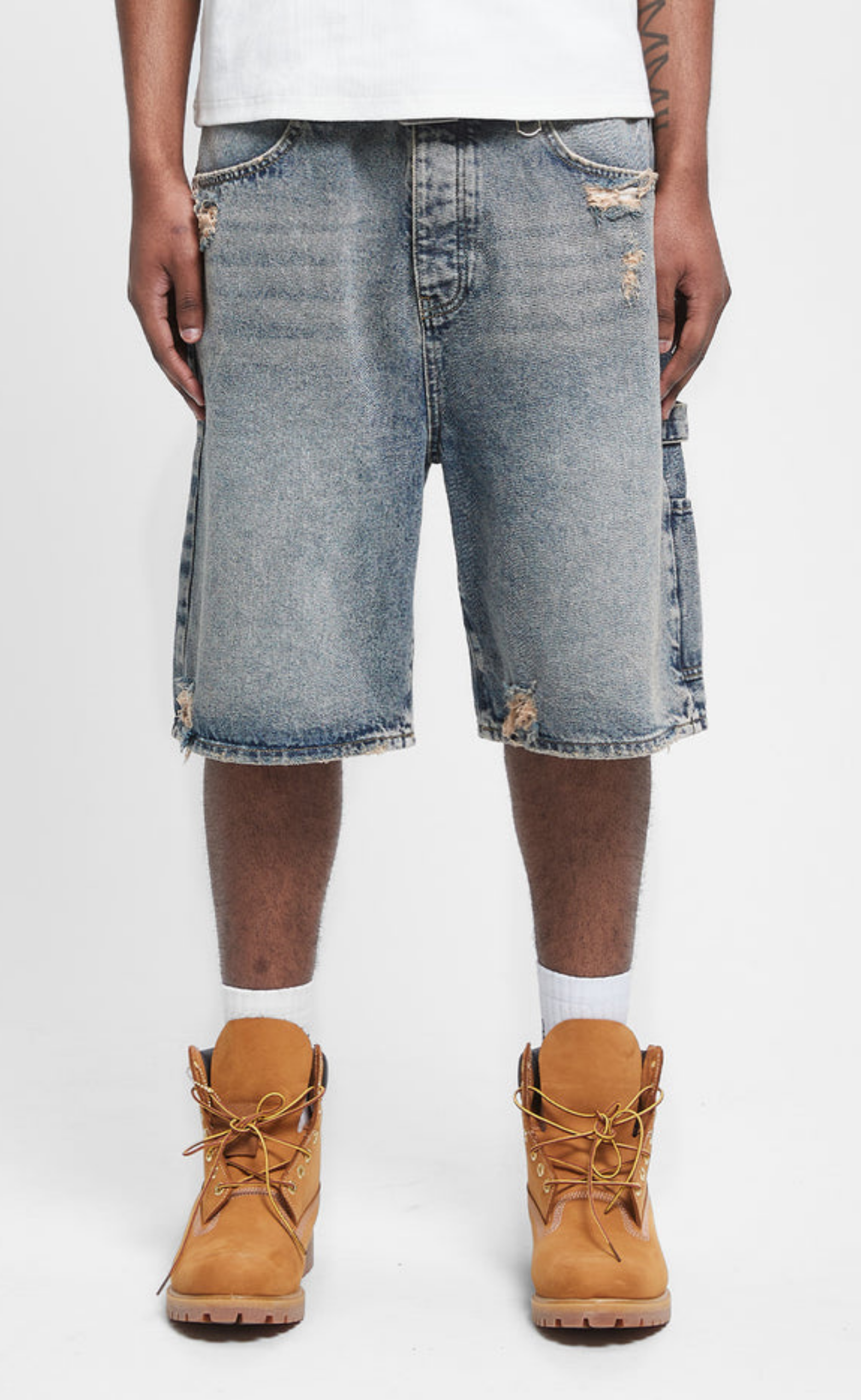 SIGNE WASHED BLUE SHORTS