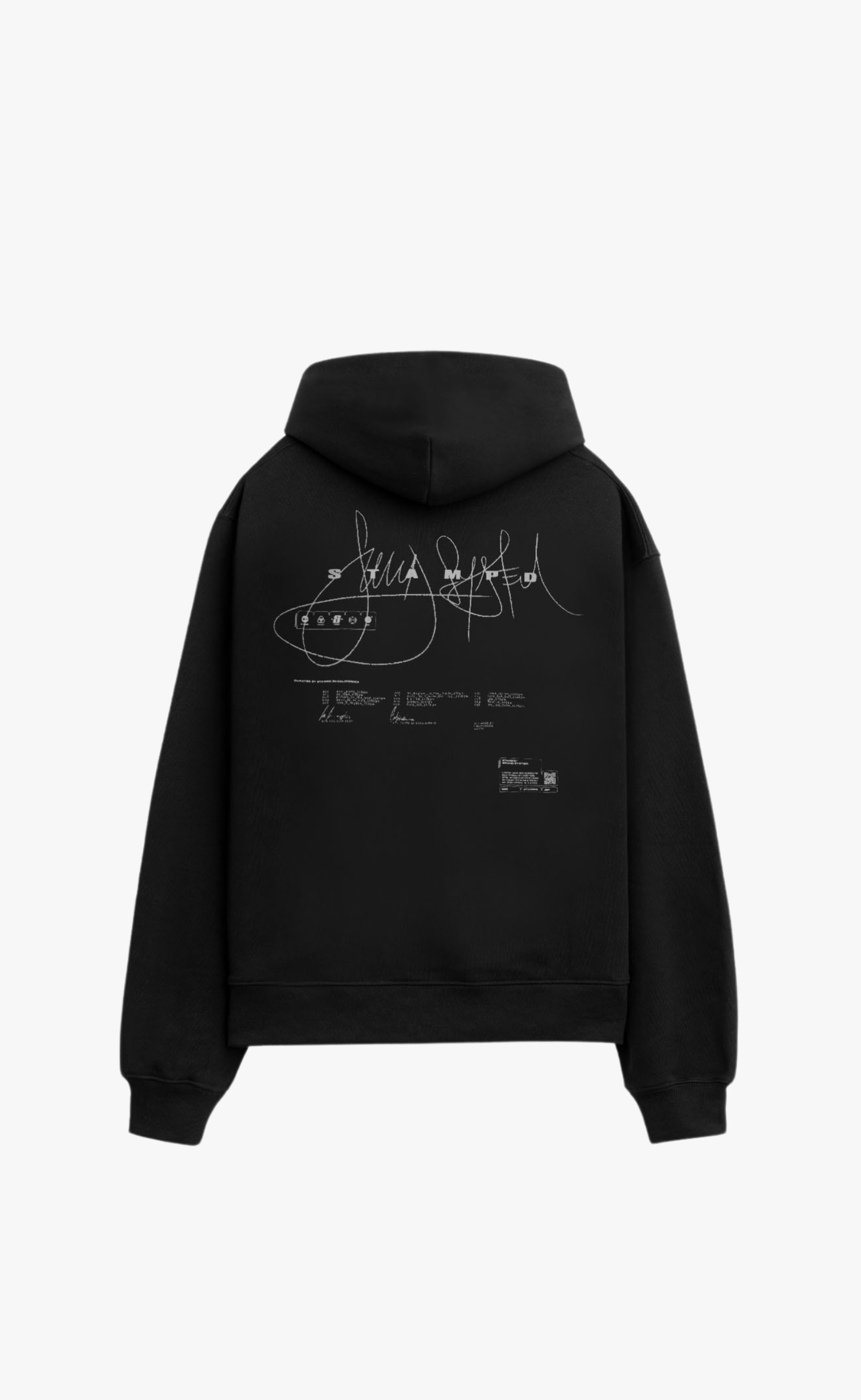 SOUND SYSTEM CROPPED BLACK HOODIE