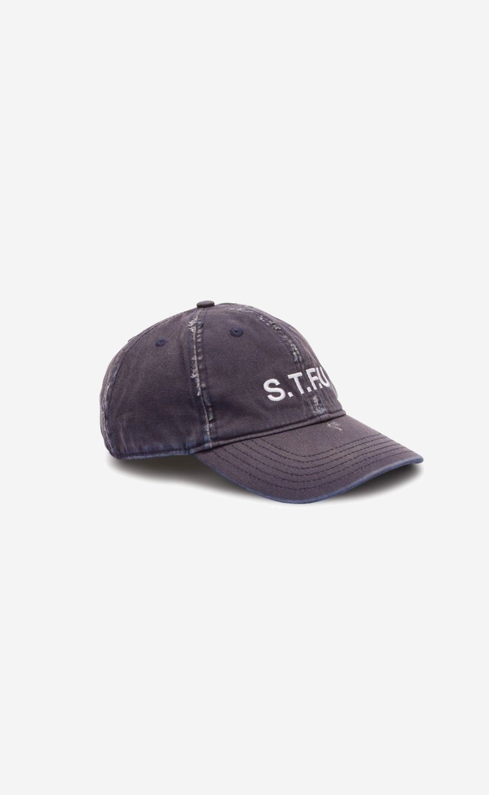 STFU DISTRESSED HAT BLUE  WHITE