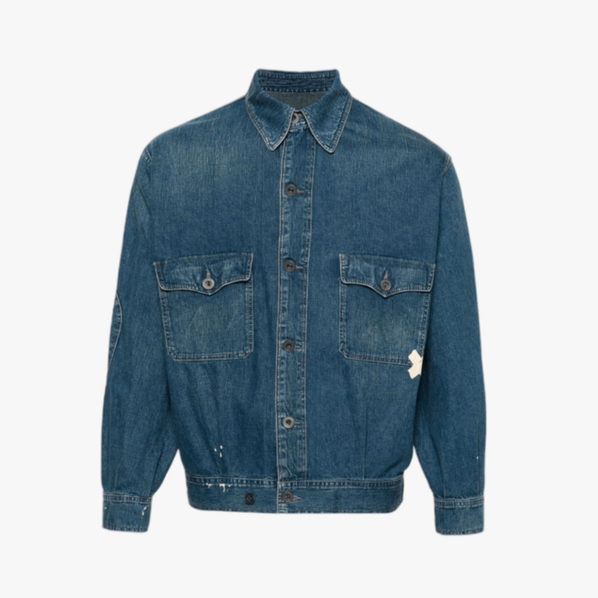 衣 coromool indigo jacket ei DISTRESSED DENIM GREENCAST INDIGO JACKET