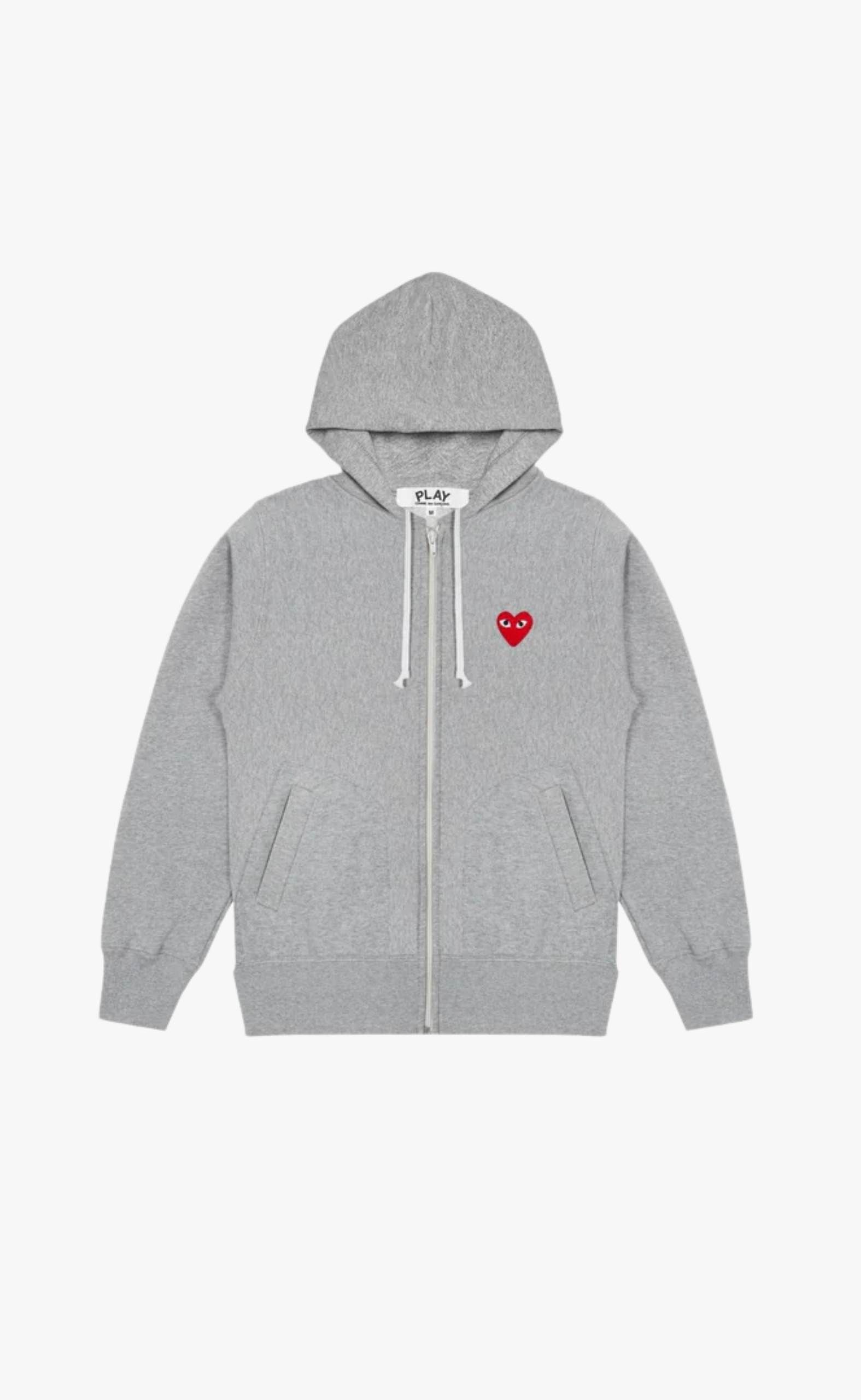 GREY PLAY ZIP HOODED SWEATSHIRT