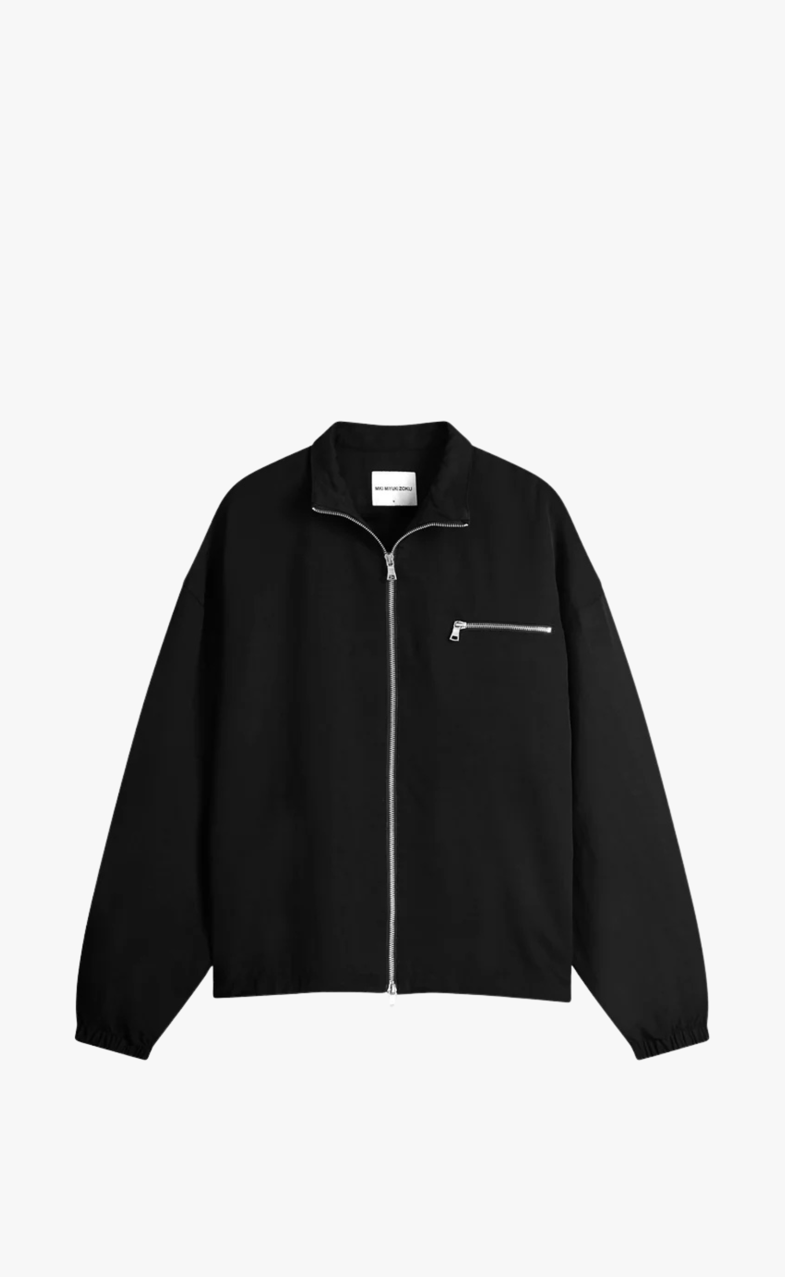 VISCOSE LINEN TRACK BLACK JACKET