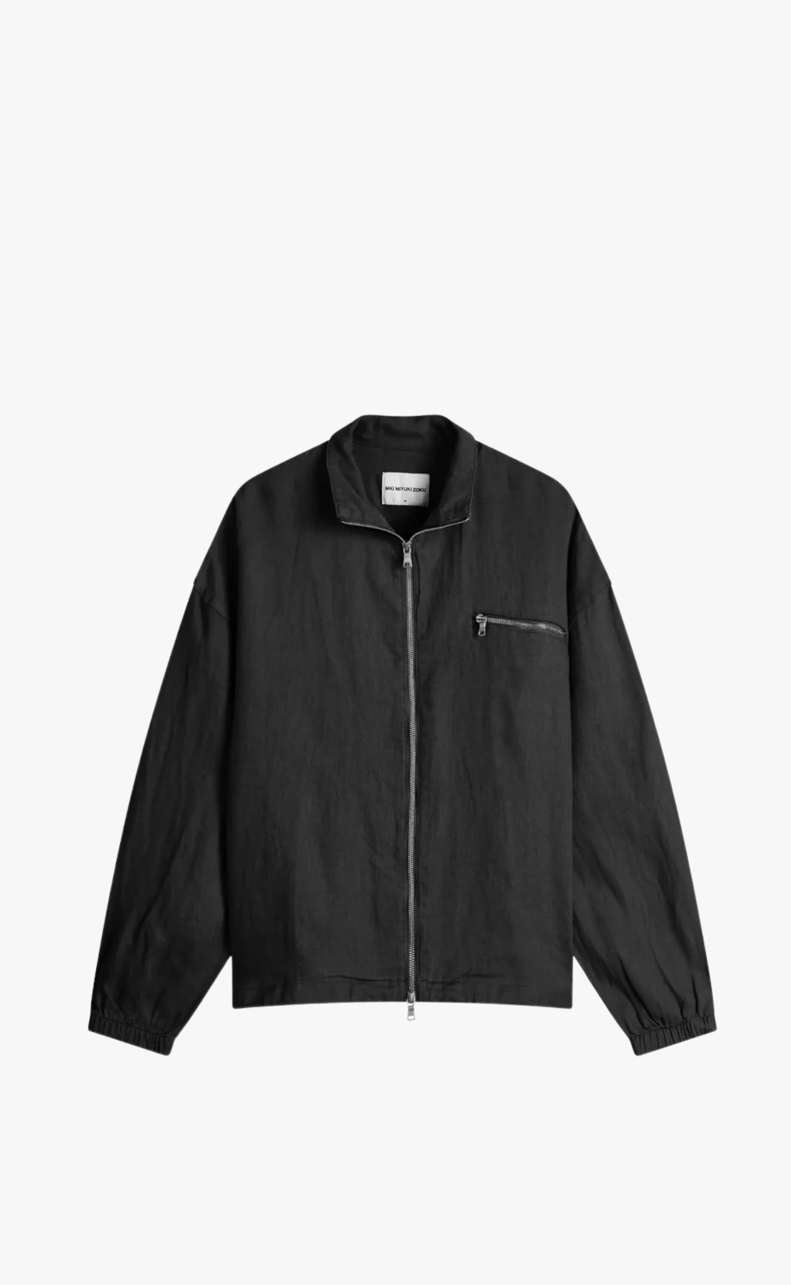 LINEN TRACK BLACK JACKET
