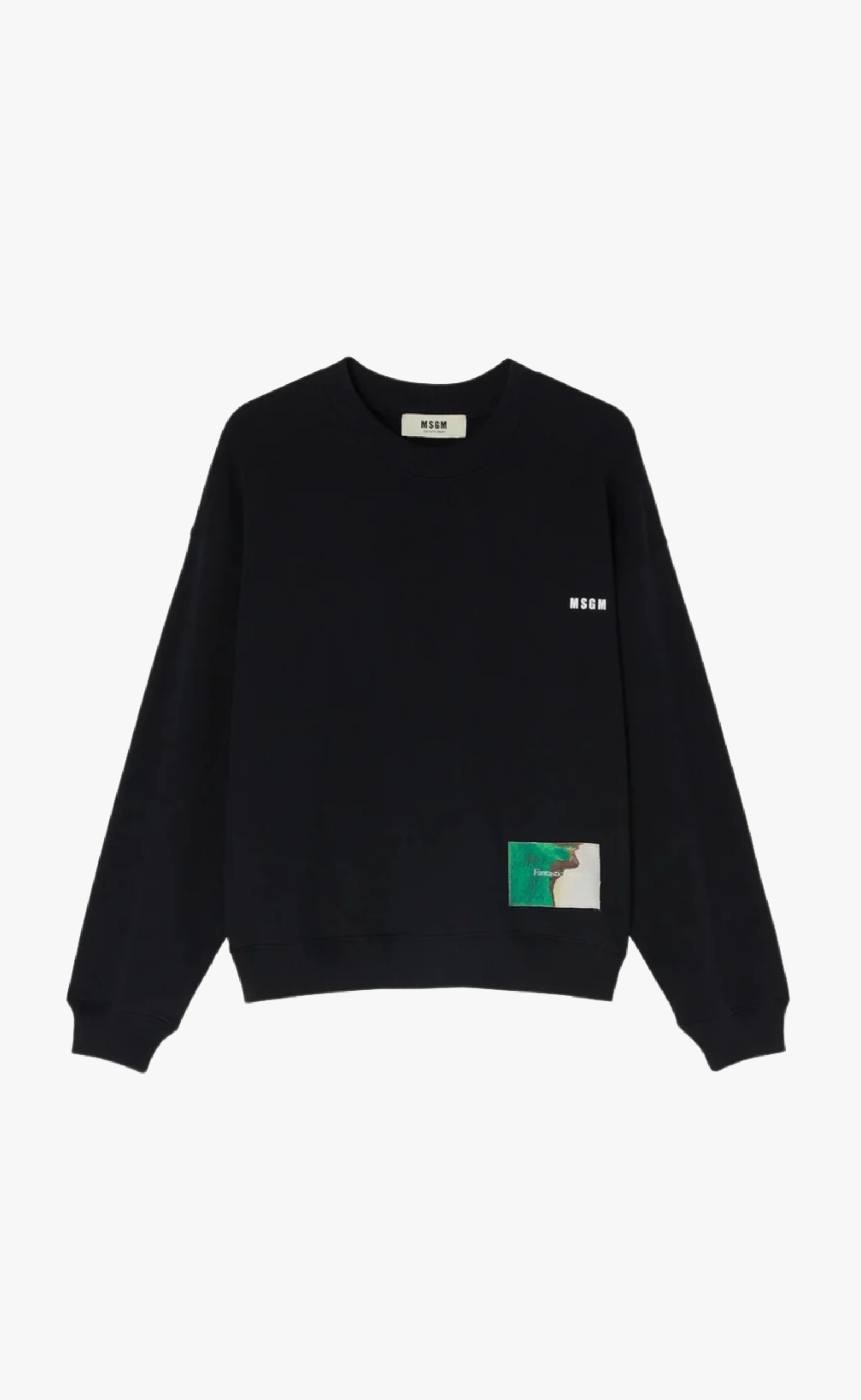 FANTASTIC GREEN INVERSE SERIES BLACK CREWNECK