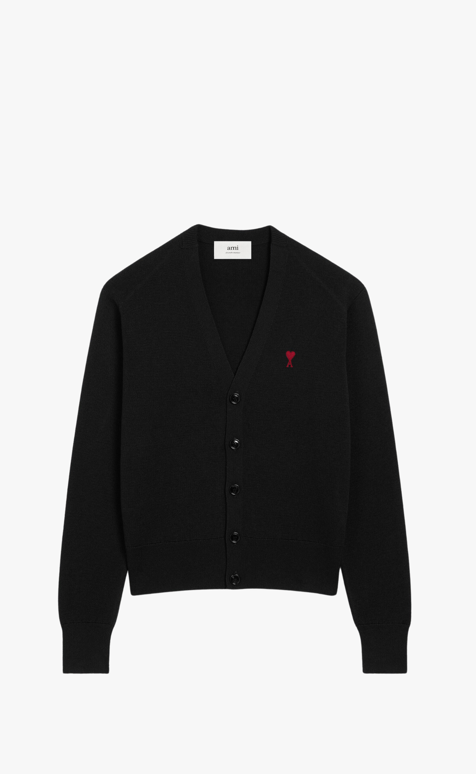 ADC MERINO BLACK RED CARDIGAN