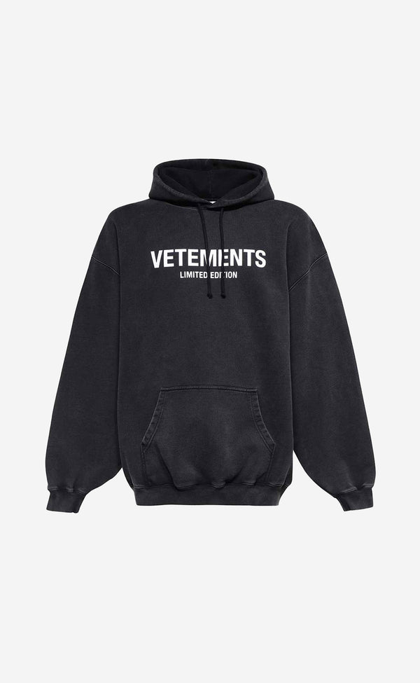 WASHED BLACK LOGO LIMITED EDITION HOODIE