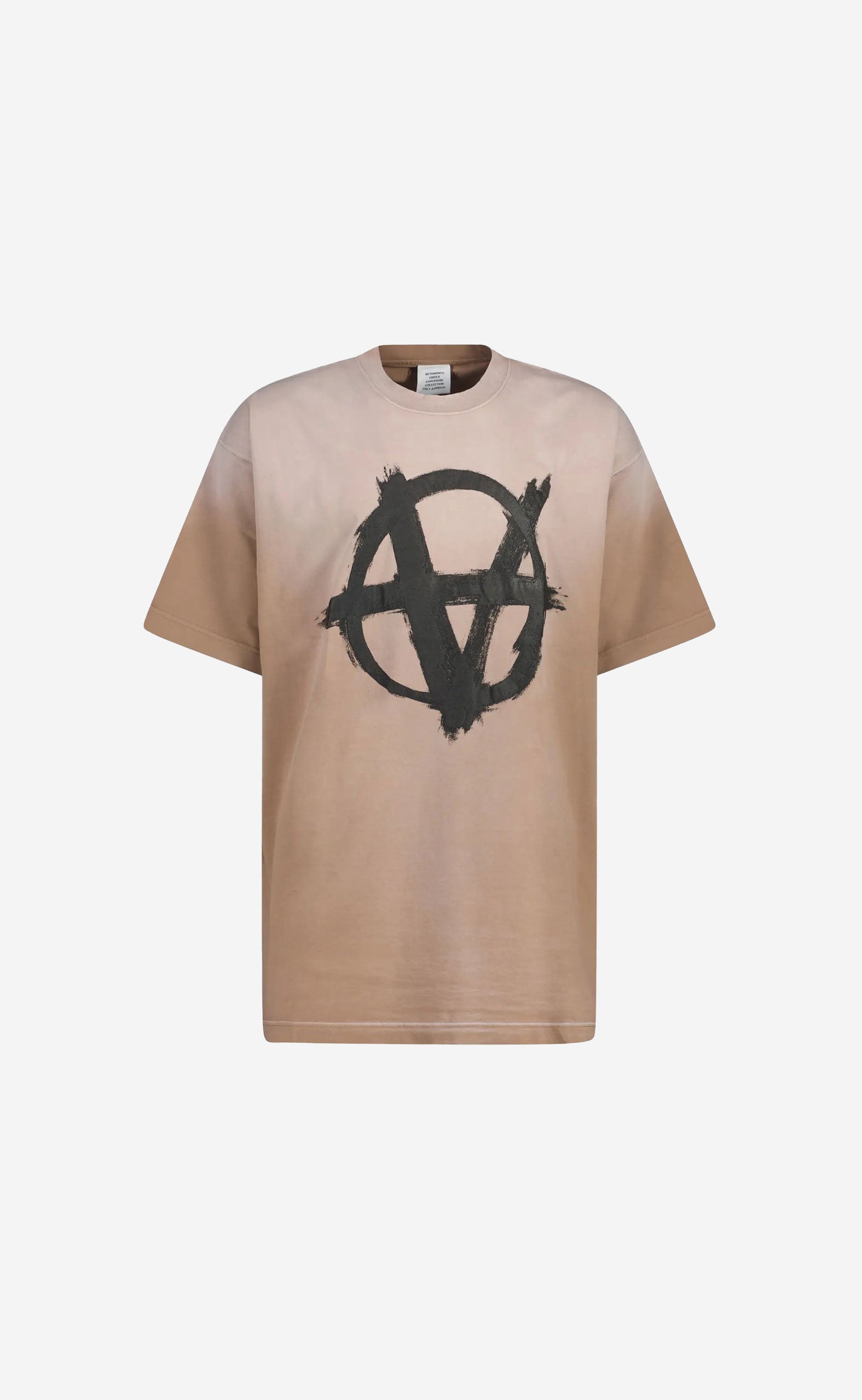 WASHED EARTH BLACK REVERSE ANARCHY T-SHIRT