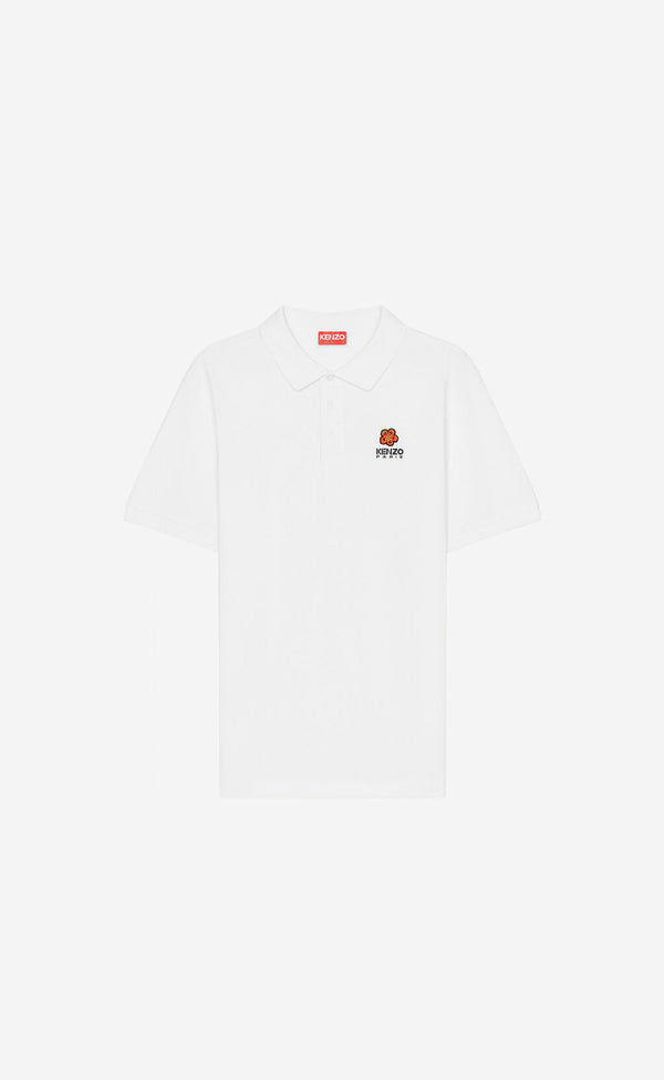 WHITE BOKE FLOWER CREST CLASSIC POLO