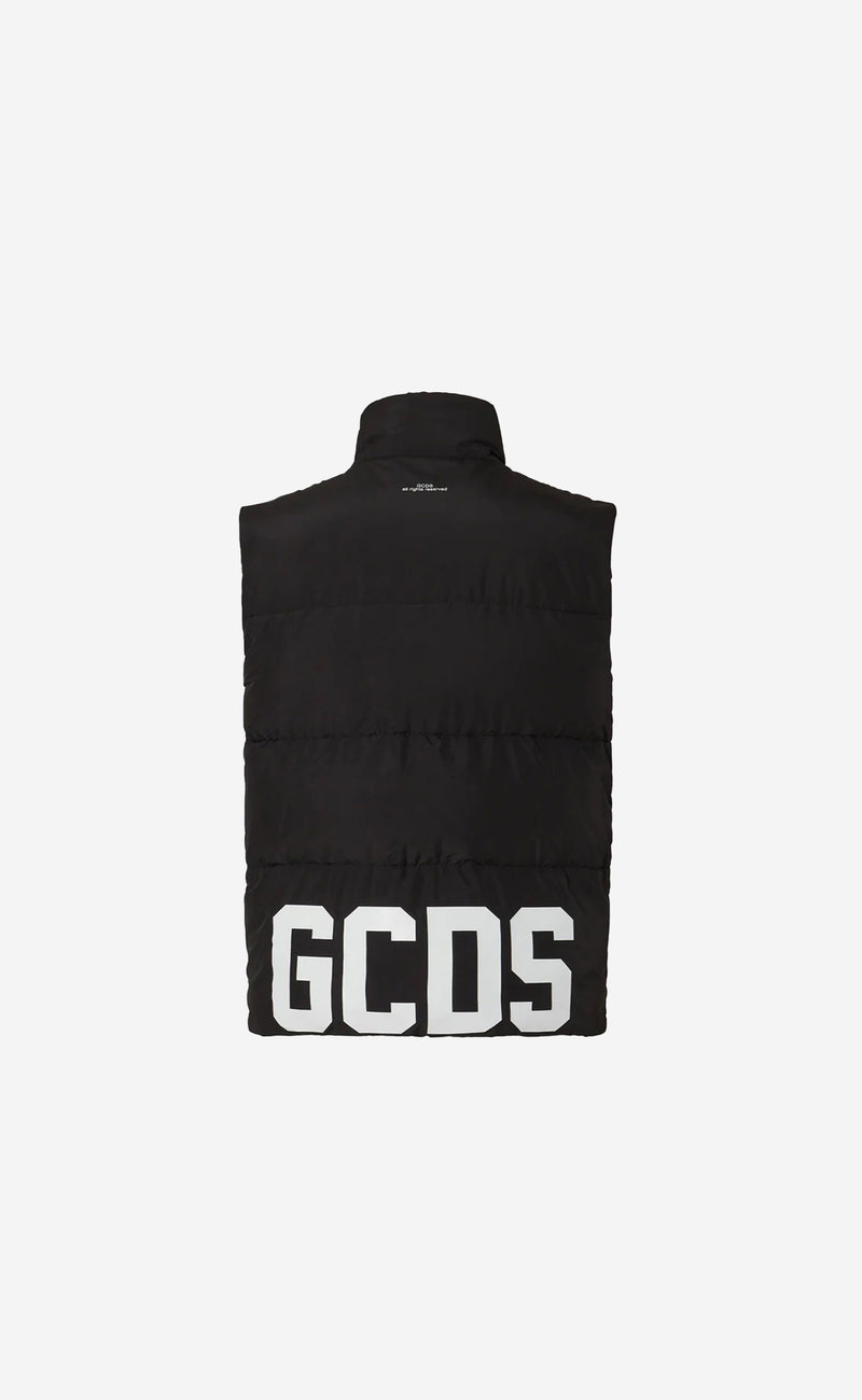 WHITE GCDS LOW BAND PUFFY VEST