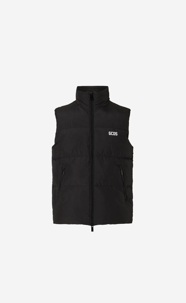 WHITE GCDS LOW BAND PUFFY VEST