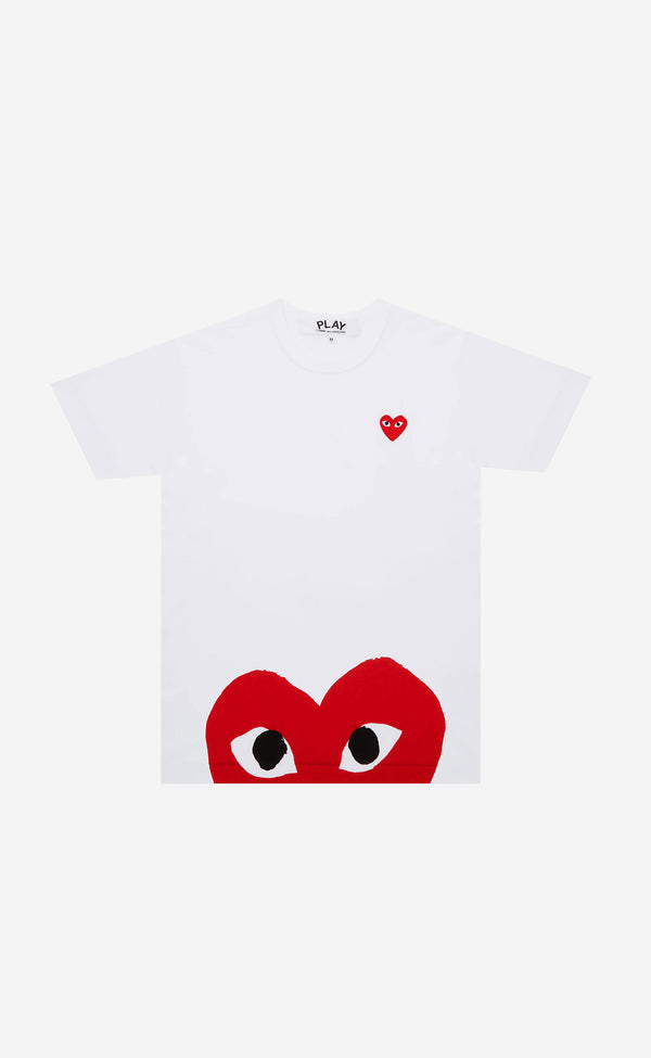 WHITE MEN T-SHIRT WITH RED HEART